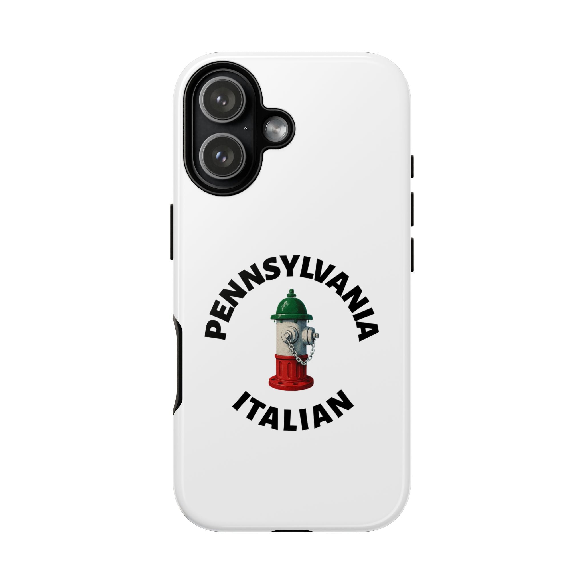 Pennsylvania Italian White Phone Case, Urban Style Phone Cover, Tough Smartphone Case, Gift for Italian Heritage, Fun Streetwear Accessories