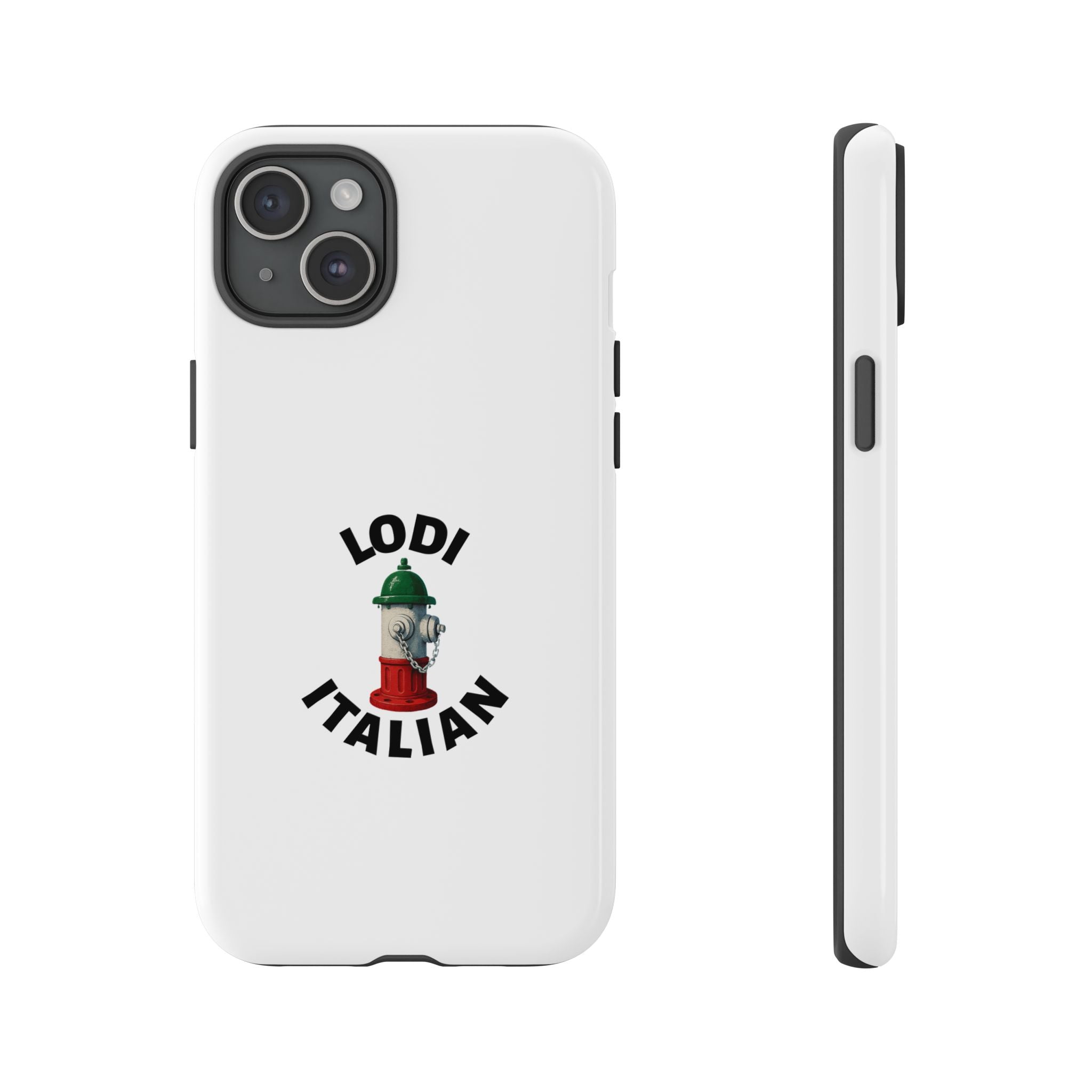 Lodi Italian White Phone Case, Urban Style Phone Cover, Tough Smartphone Case, Gift for Italian Heritage, Fun Streetwear Accessories