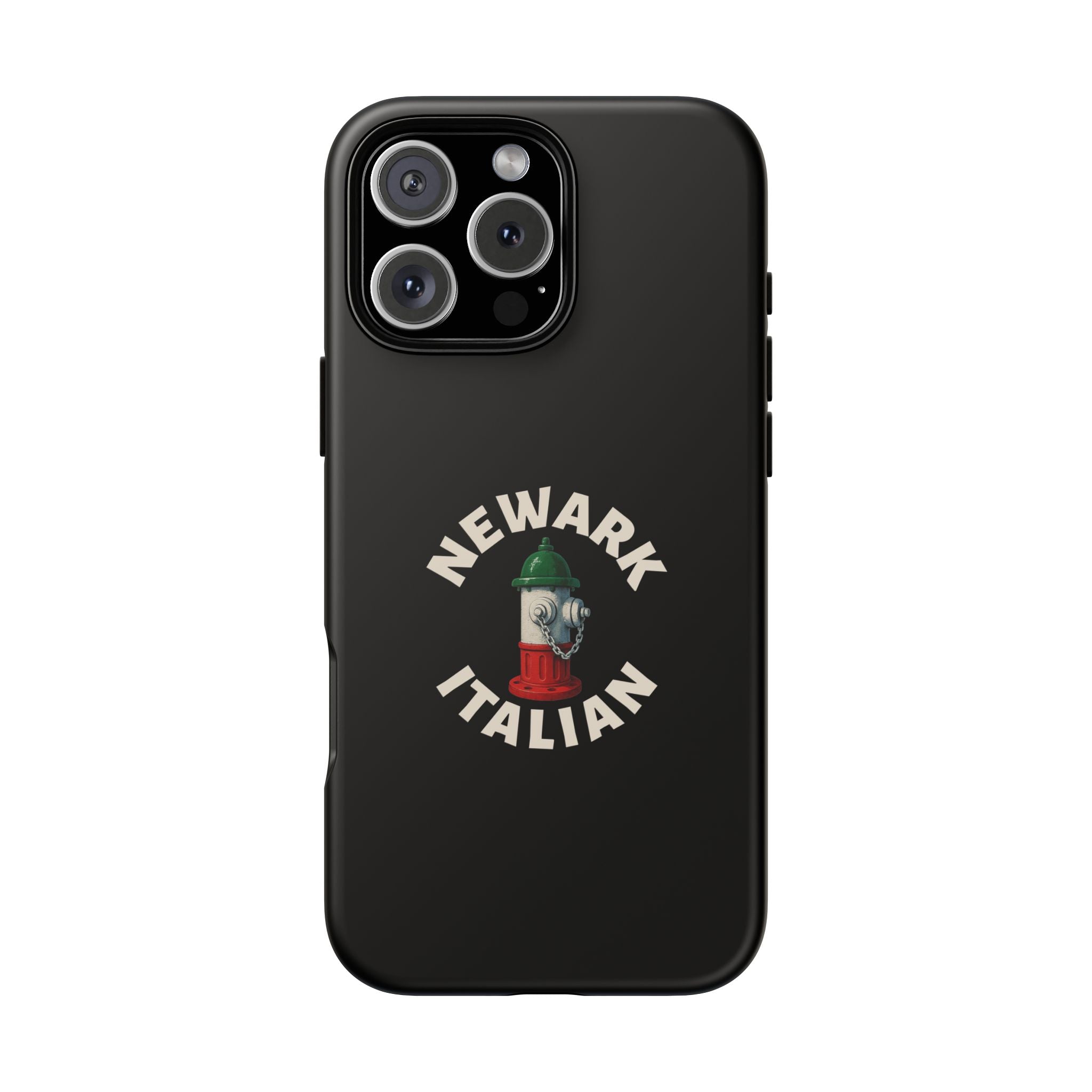 Newark Italian Black Phone Case, Tough Cases for iPhone, Gift for Italians, Stylish Phone Cover, Unique Phone Accessory
