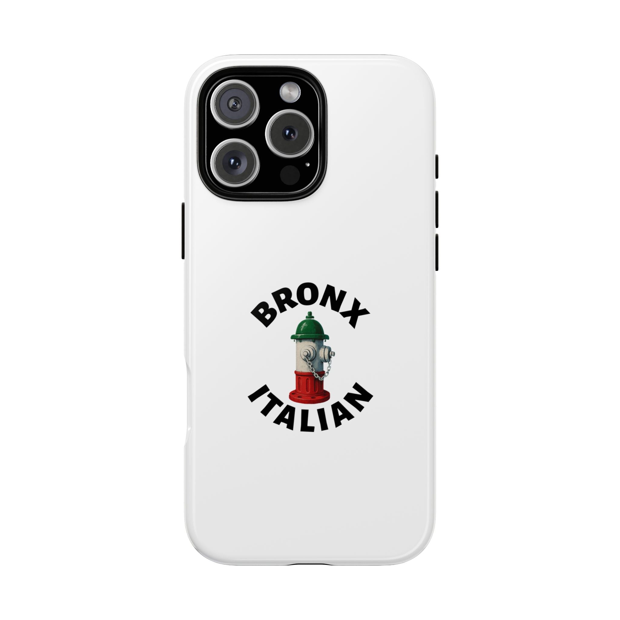 Bronx Italian White Phone Case, Urban Style Phone Cover, Tough Smartphone Case, Gift for Italian Heritage, Fun Streetwear Accessories