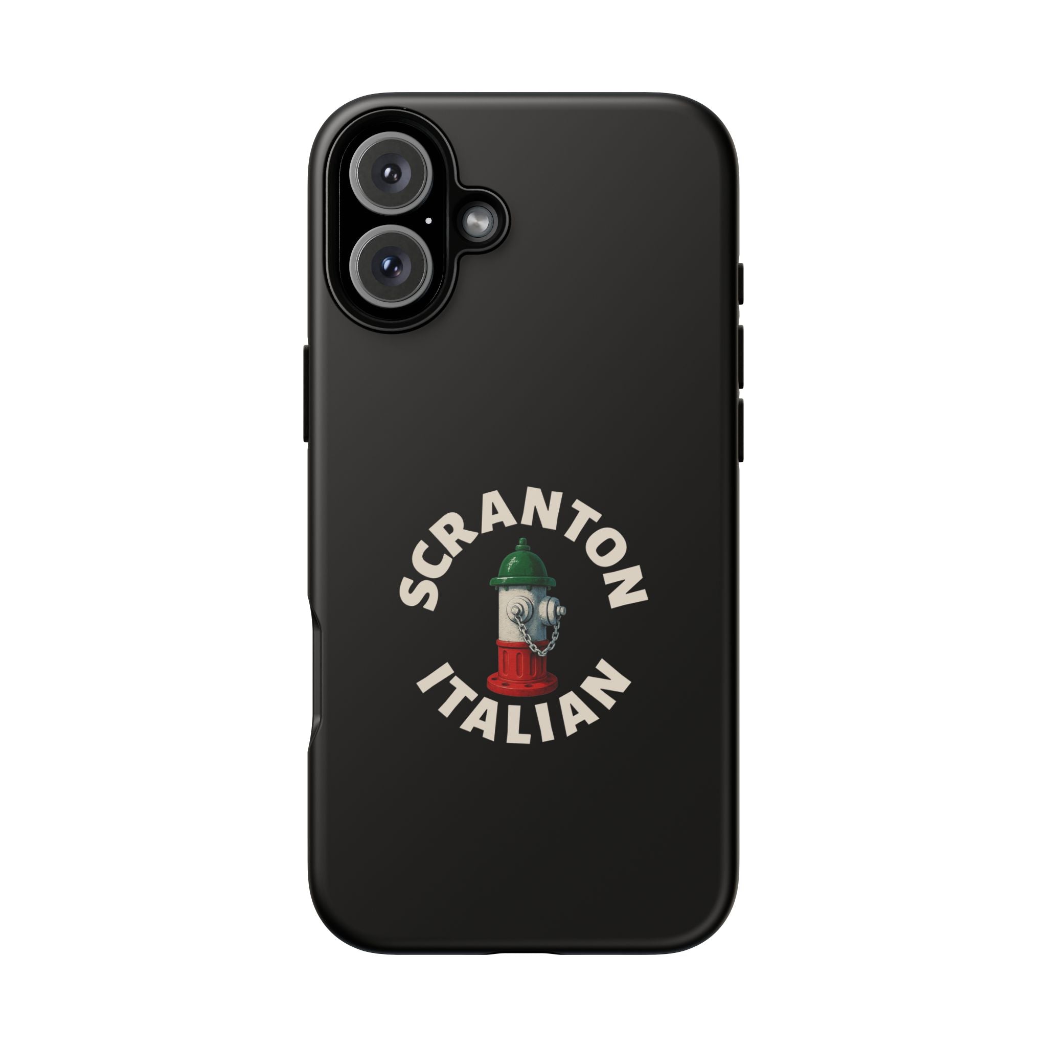 Scranton Italian Black Phone Case, Tough Cases for iPhone, Gift for Italians, Stylish Phone Cover, Unique Phone Accessory