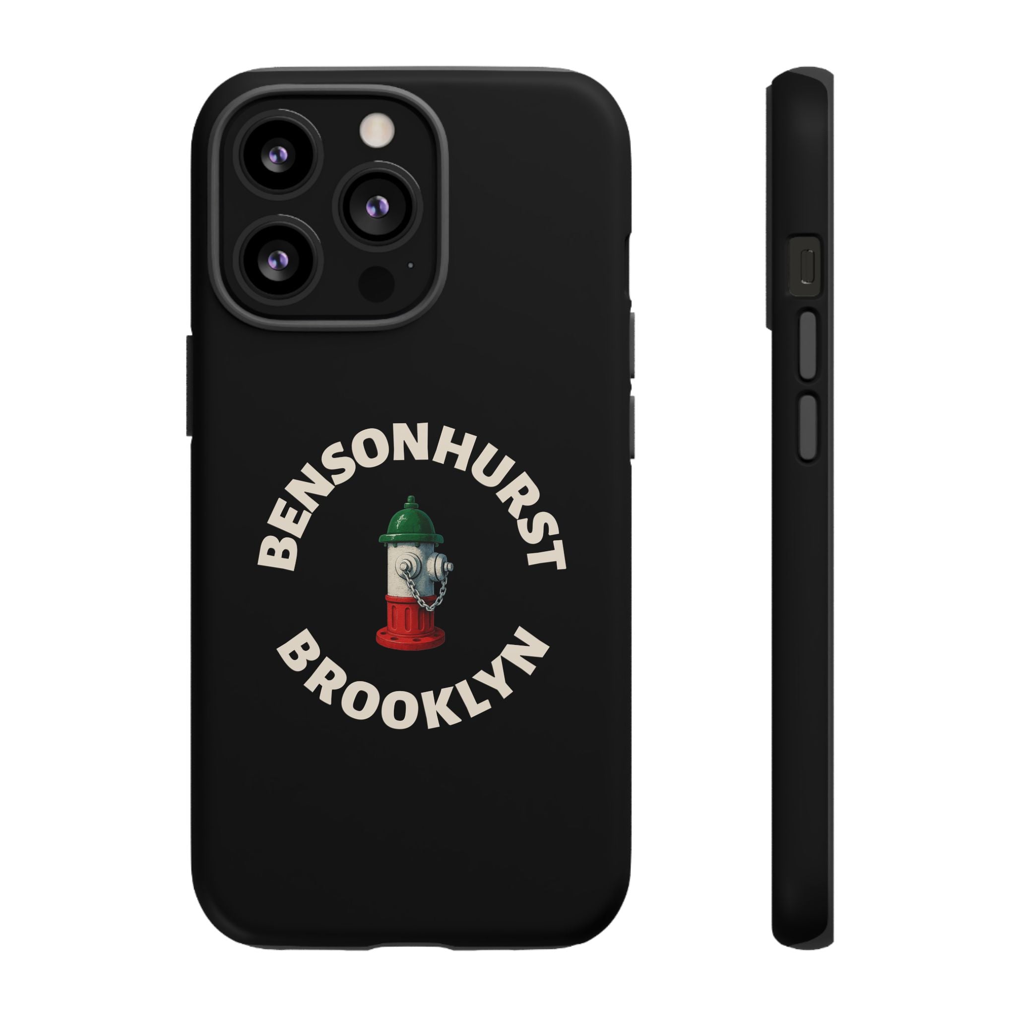 Bensonhurst Brooklyn Black Phone Case, Tough Cases for iPhone, Gift for Italians, Stylish Phone Cover, Unique Phone Accessory