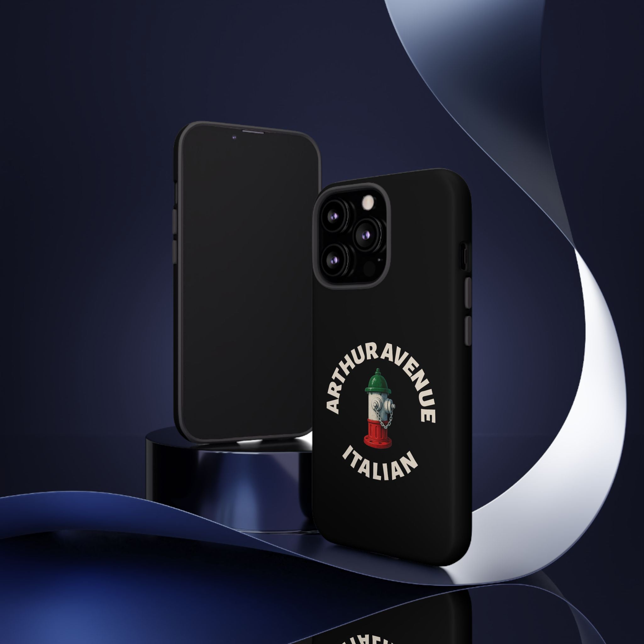 Arthur Avenue Italian Black Phone Case, Tough Cases for iPhone, Gift for Italians, Stylish Phone Cover, Unique Phone Accessory
