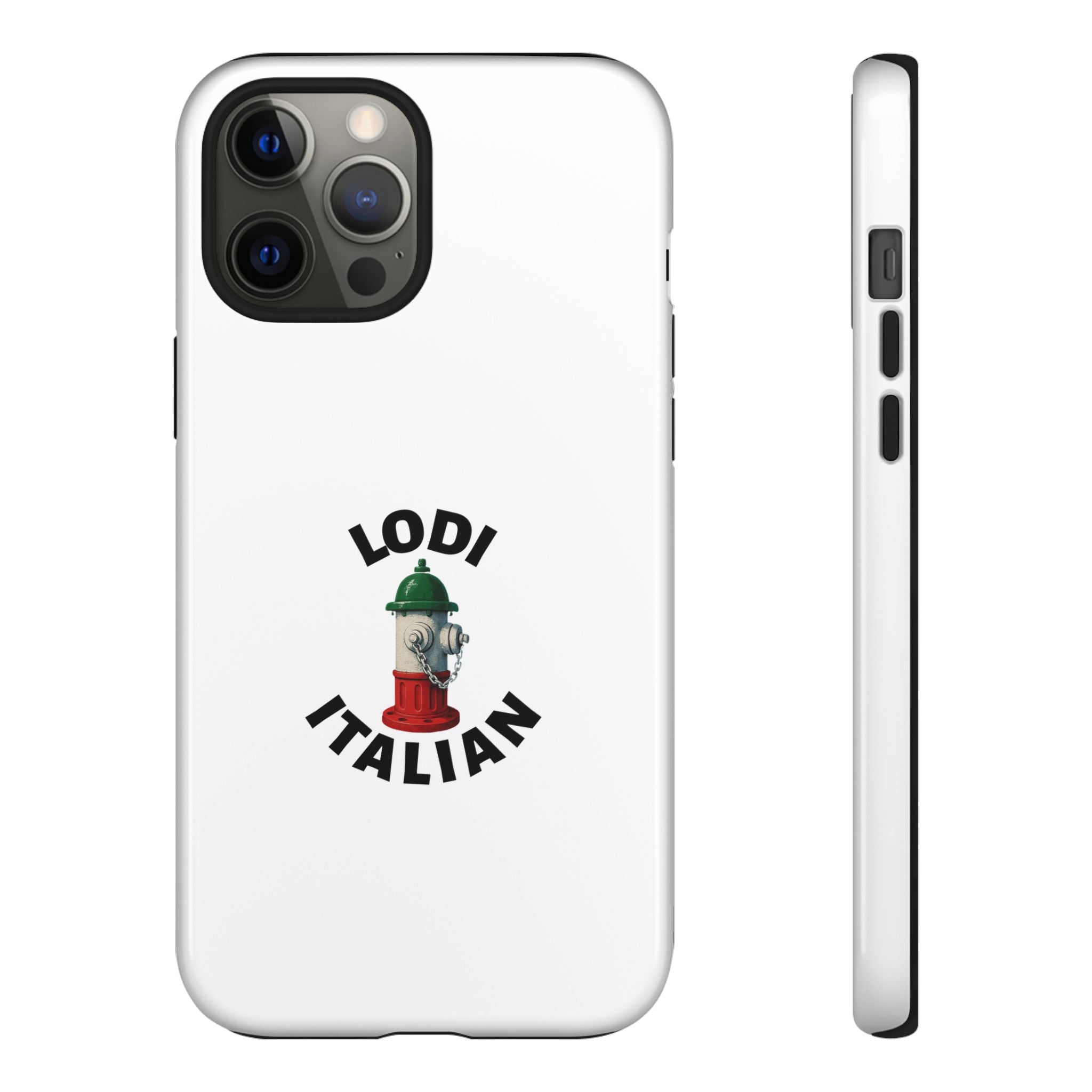 Lodi Italian White Phone Case, Urban Style Phone Cover, Tough Smartphone Case, Gift for Italian Heritage, Fun Streetwear Accessories