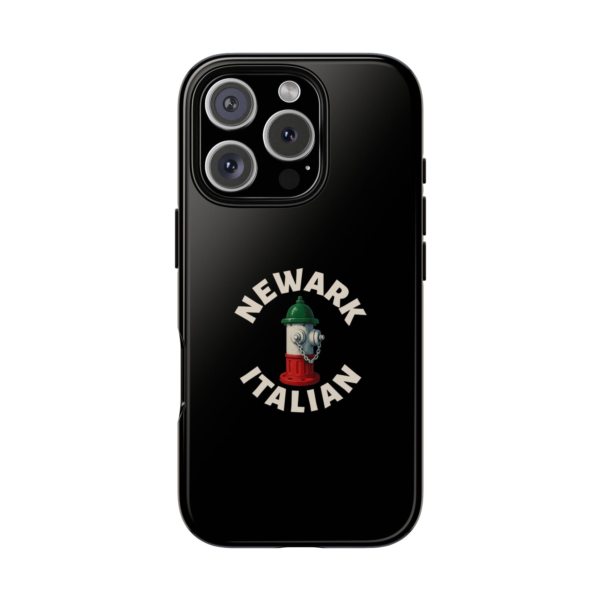 Newark Italian Black Phone Case, Tough Cases for iPhone, Gift for Italians, Stylish Phone Cover, Unique Phone Accessory