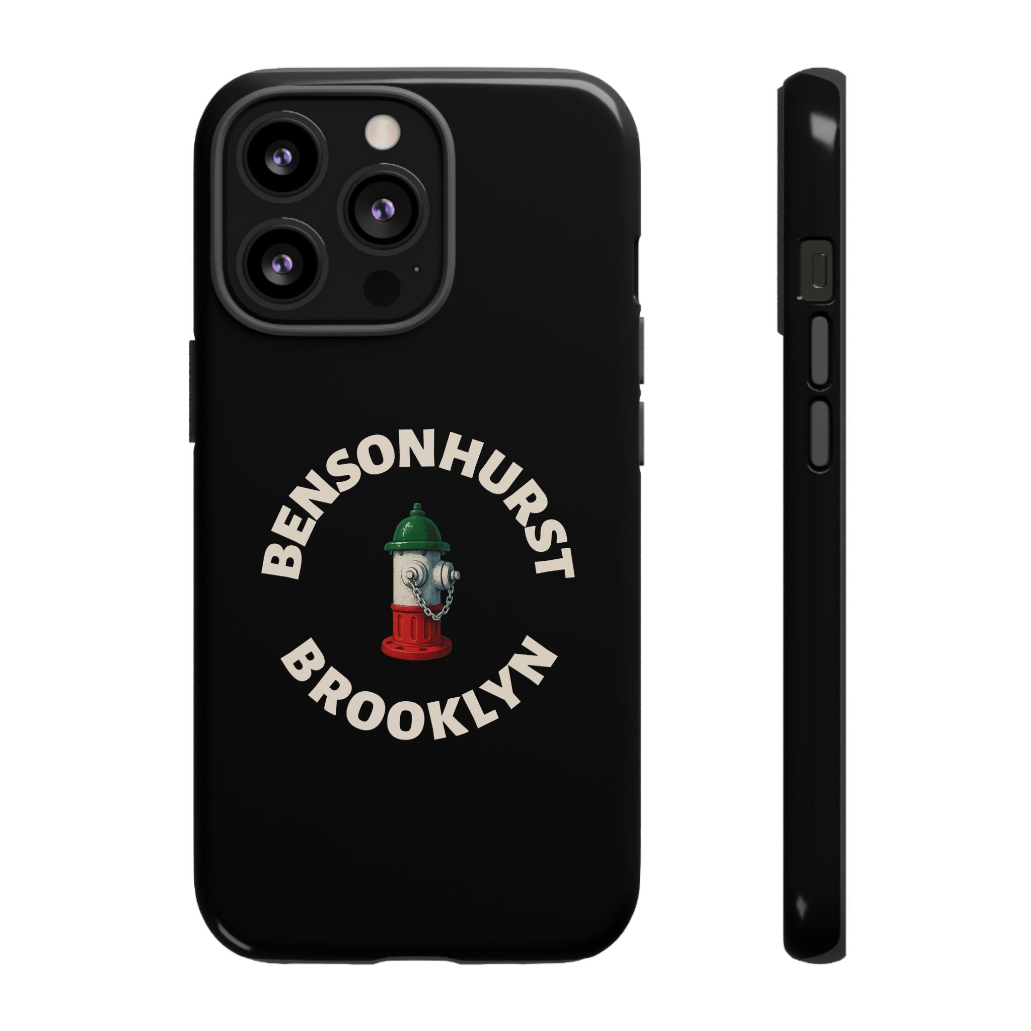 Bensonhurst Brooklyn Black Phone Case, Tough Cases for iPhone, Gift for Italians, Stylish Phone Cover, Unique Phone Accessory