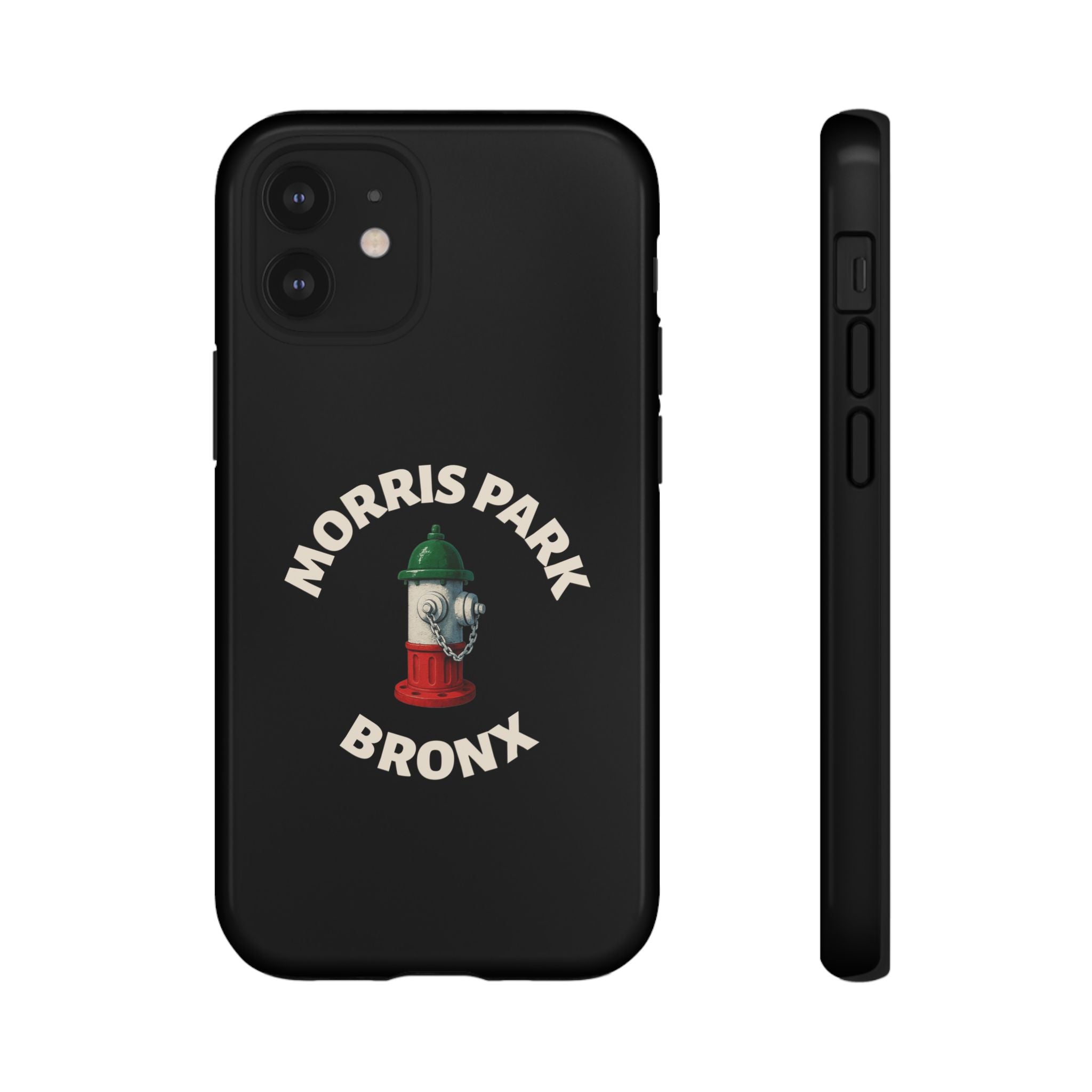 Morris Park Bronx Black Phone Case, Tough Cases for iPhone, Gift for Italians, Stylish Phone Cover, Unique Phone Accessory