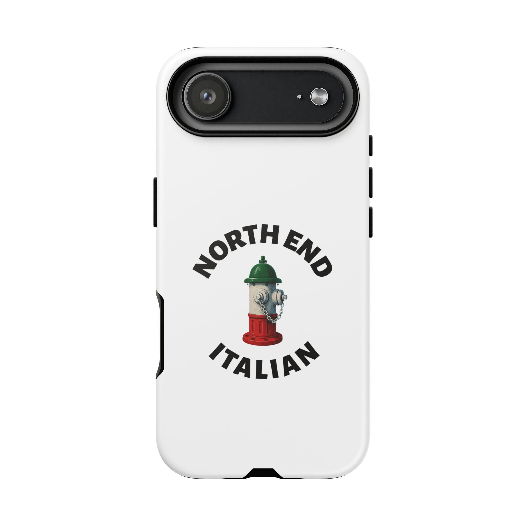 North End Italian White Phone Case, Urban Style Phone Cover, Tough Smartphone Case, Gift for Italian Heritage, Fun Streetwear Accessories