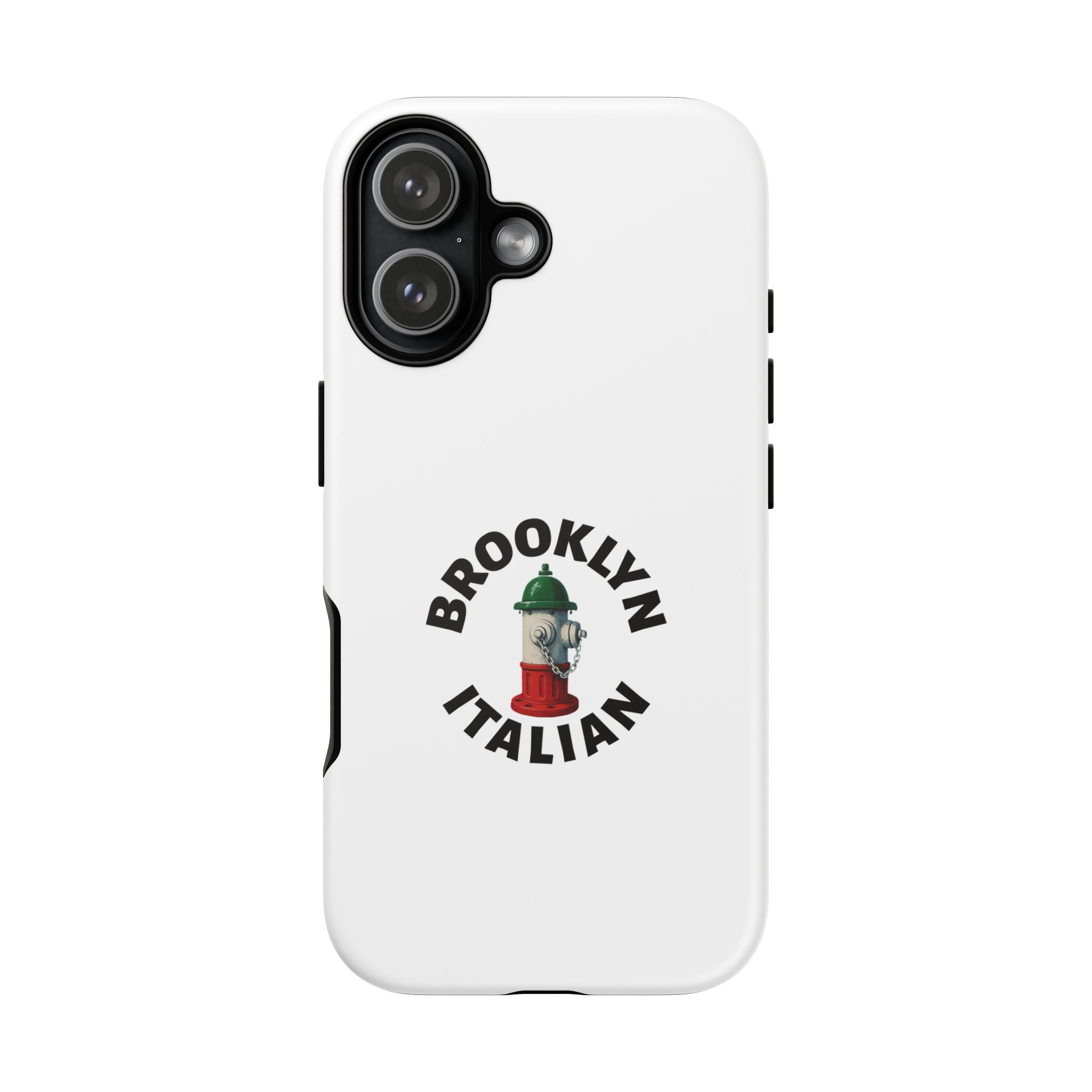 Brooklyn Italian White Phone Case, Urban Style Phone Cover, Tough Smartphone Case, Gift for Italian Heritage, Fun Streetwear Accessories