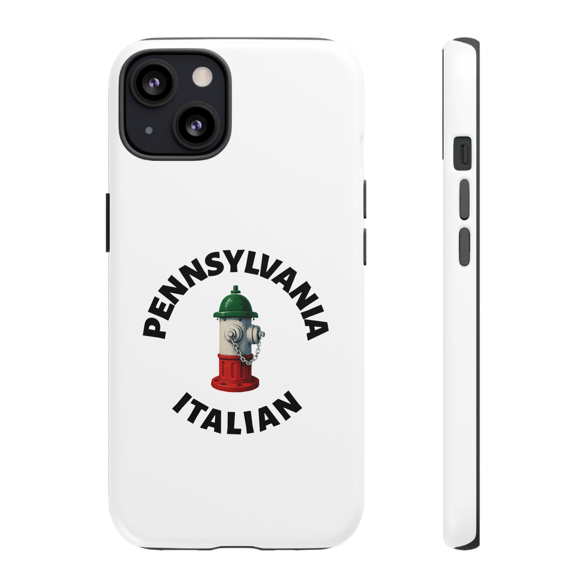 Pennsylvania Italian White Phone Case, Urban Style Phone Cover, Tough Smartphone Case, Gift for Italian Heritage, Fun Streetwear Accessories