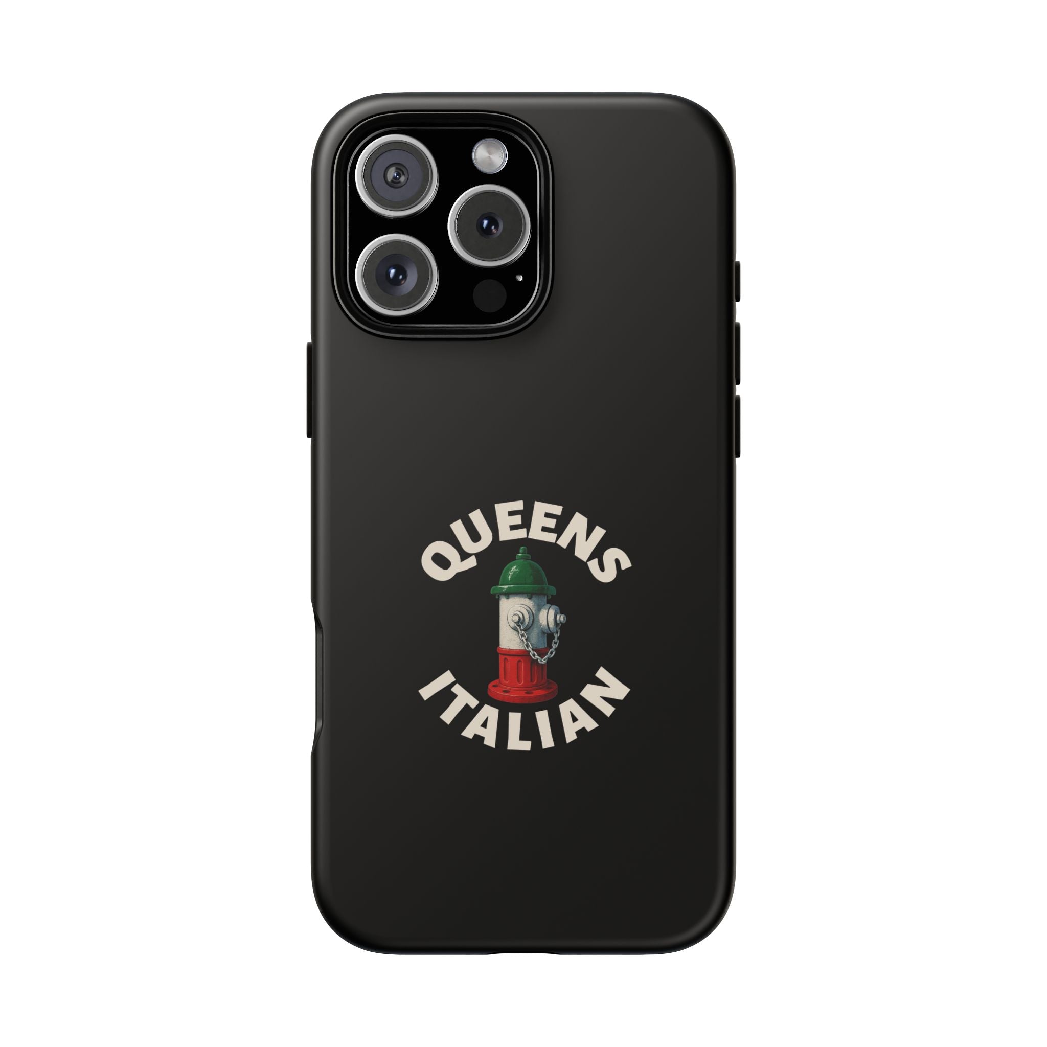 Queens Italian Black Phone Case, Tough Cases for iPhone, Gift for Italians, Stylish Phone Cover, Unique Phone Accessory