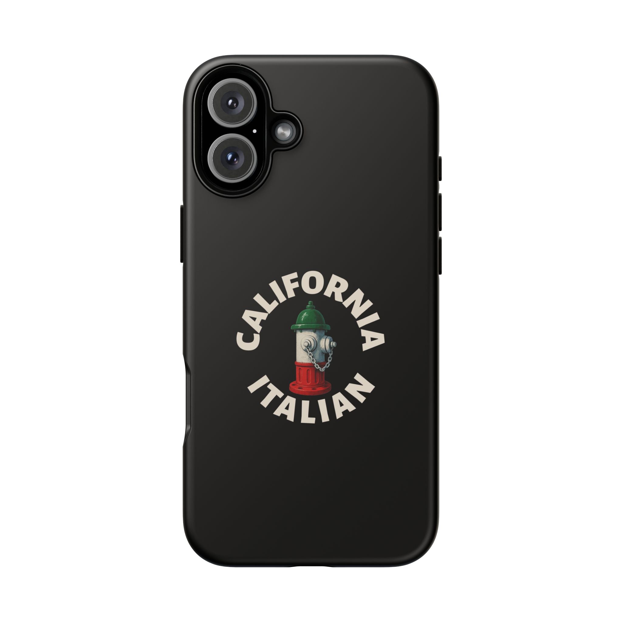 California Italian Black Phone Case, Tough Cases for iPhone, Gift for Italians, Stylish Phone Cover, Unique Phone Accessory