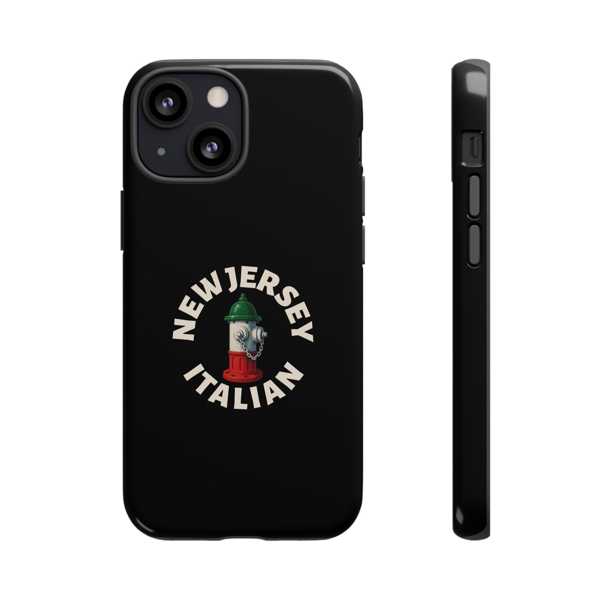 New Jersey Italian Black Phone Case, Tough Cases for iPhone, Gift for Italians, Stylish Phone Cover, Unique Phone Accessory