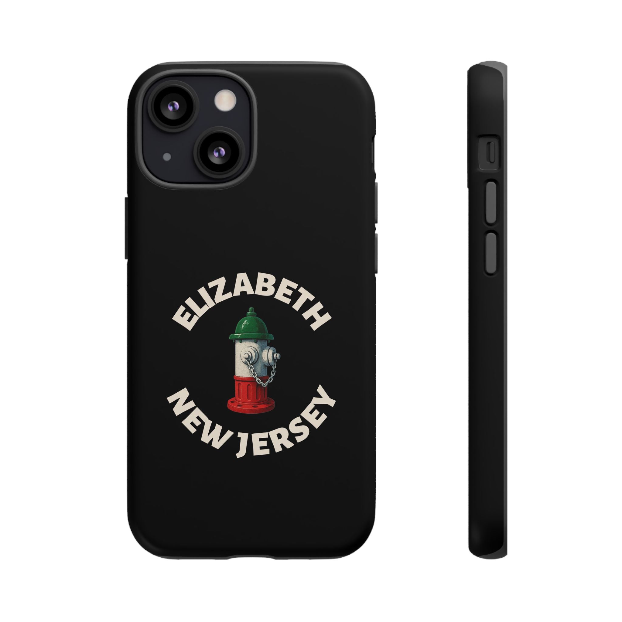 Elizabeth New Jersey Black Phone Case, Tough Cases for iPhone, Gift for Italians, Stylish Phone Cover, Unique Phone Accessory