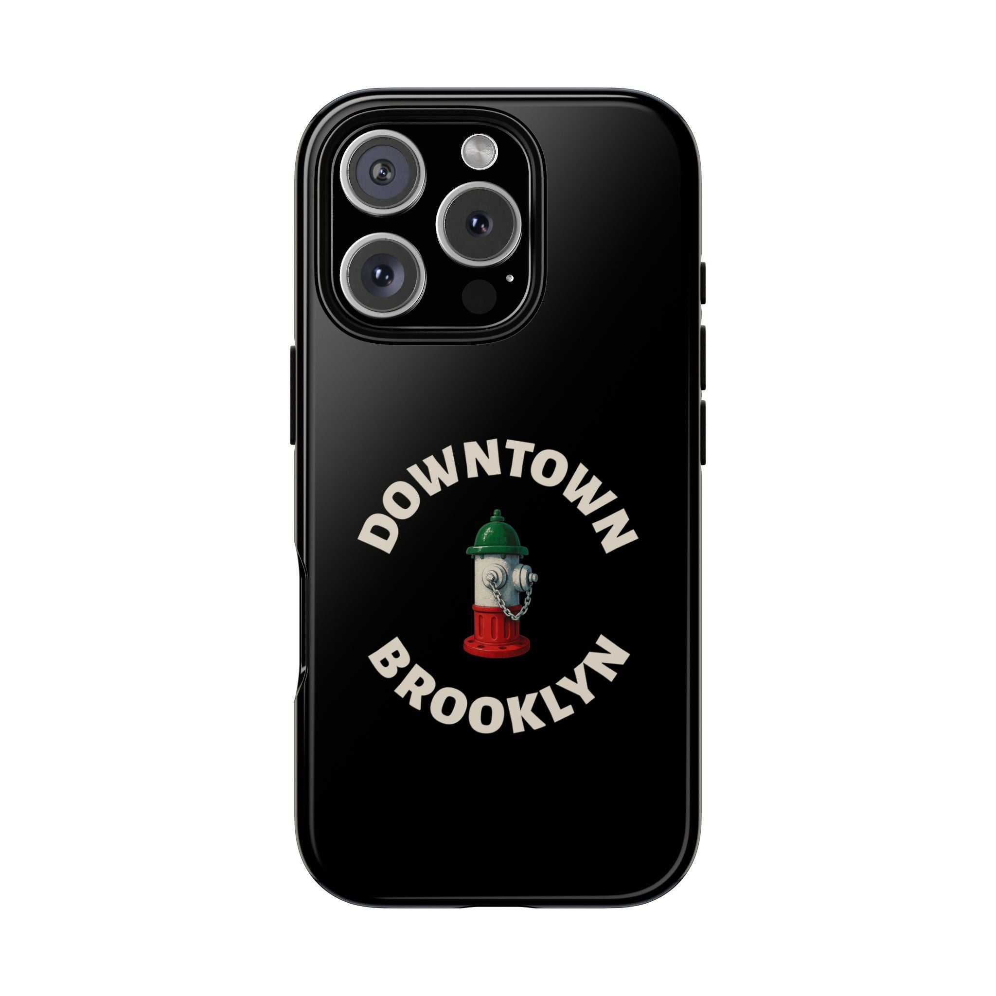 Downtown Brooklyn Black Phone Case, Tough Cases for iPhone, Gift for Italians, Stylish Phone Cover, Unique Phone Accessory