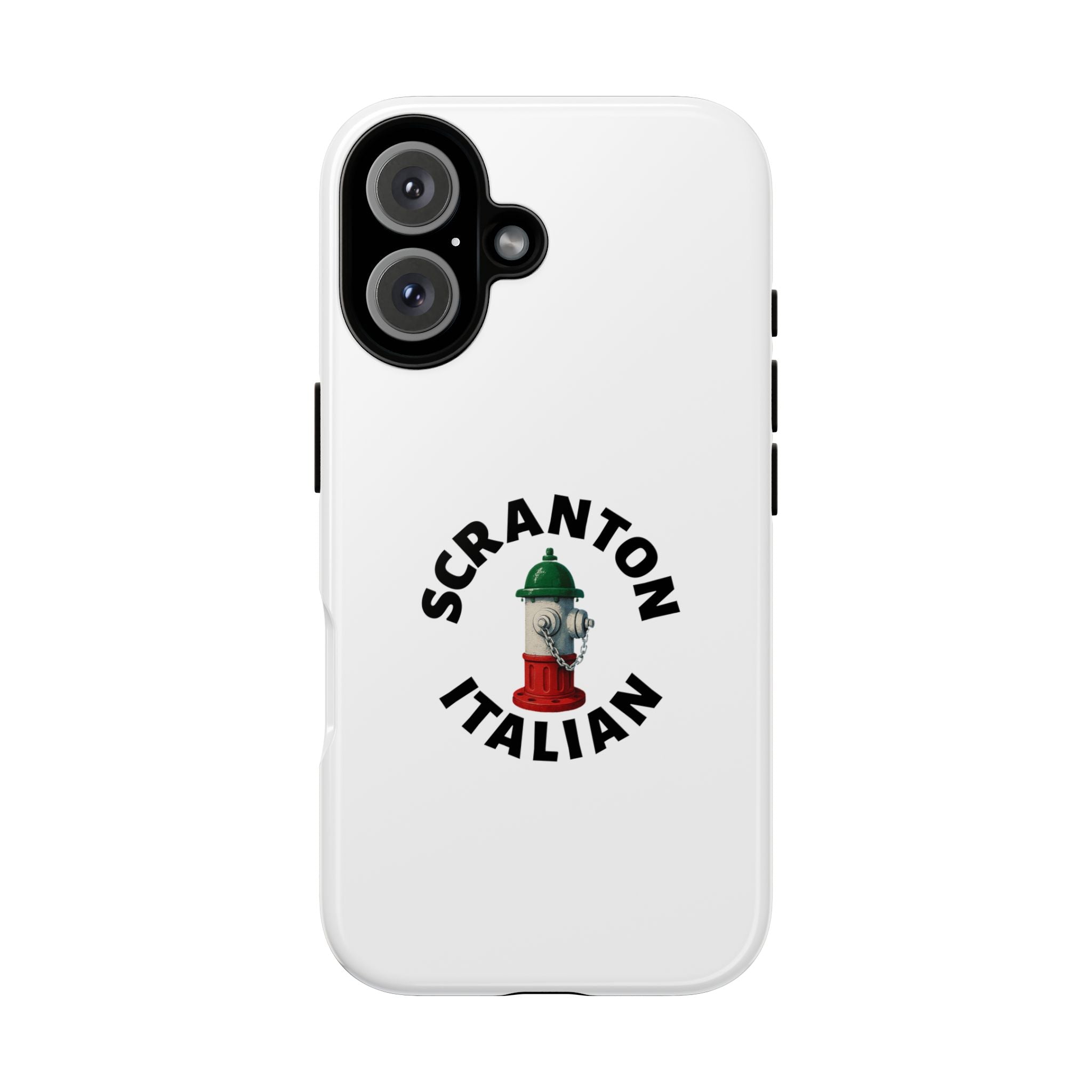 Scranton Italian White Phone Case, Urban Style Phone Cover, Tough Smartphone Case, Gift for Italian Heritage, Fun Streetwear Accessories