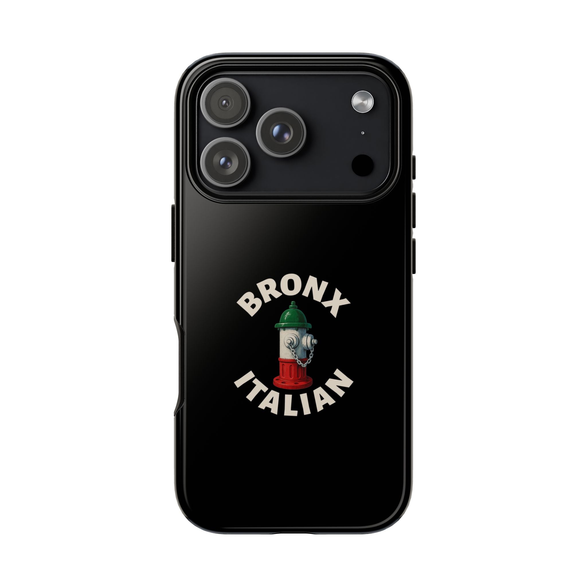 Bronx Italian Black Phone Case, Tough Cases for iPhone, Gift for Italians, Stylish Phone Cover, Unique Phone Accessory