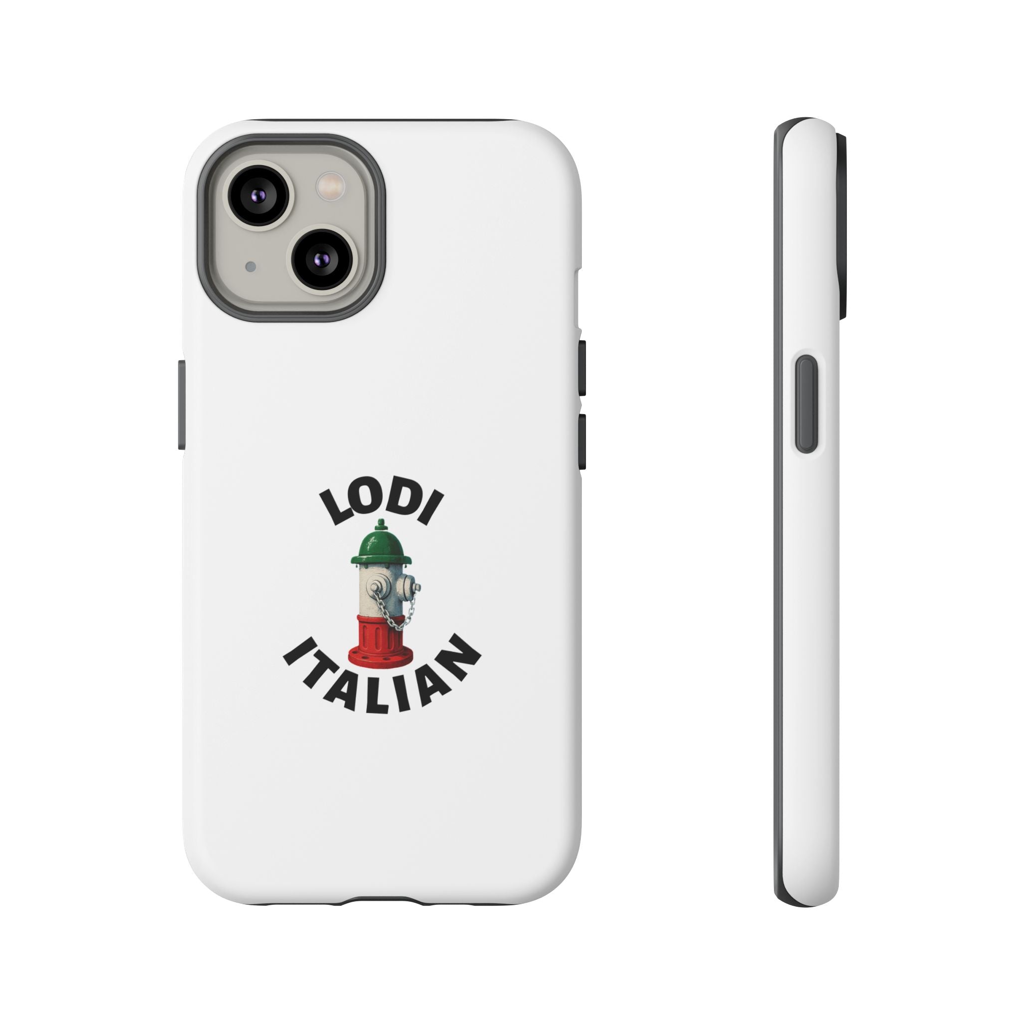 Lodi Italian White Phone Case, Urban Style Phone Cover, Tough Smartphone Case, Gift for Italian Heritage, Fun Streetwear Accessories