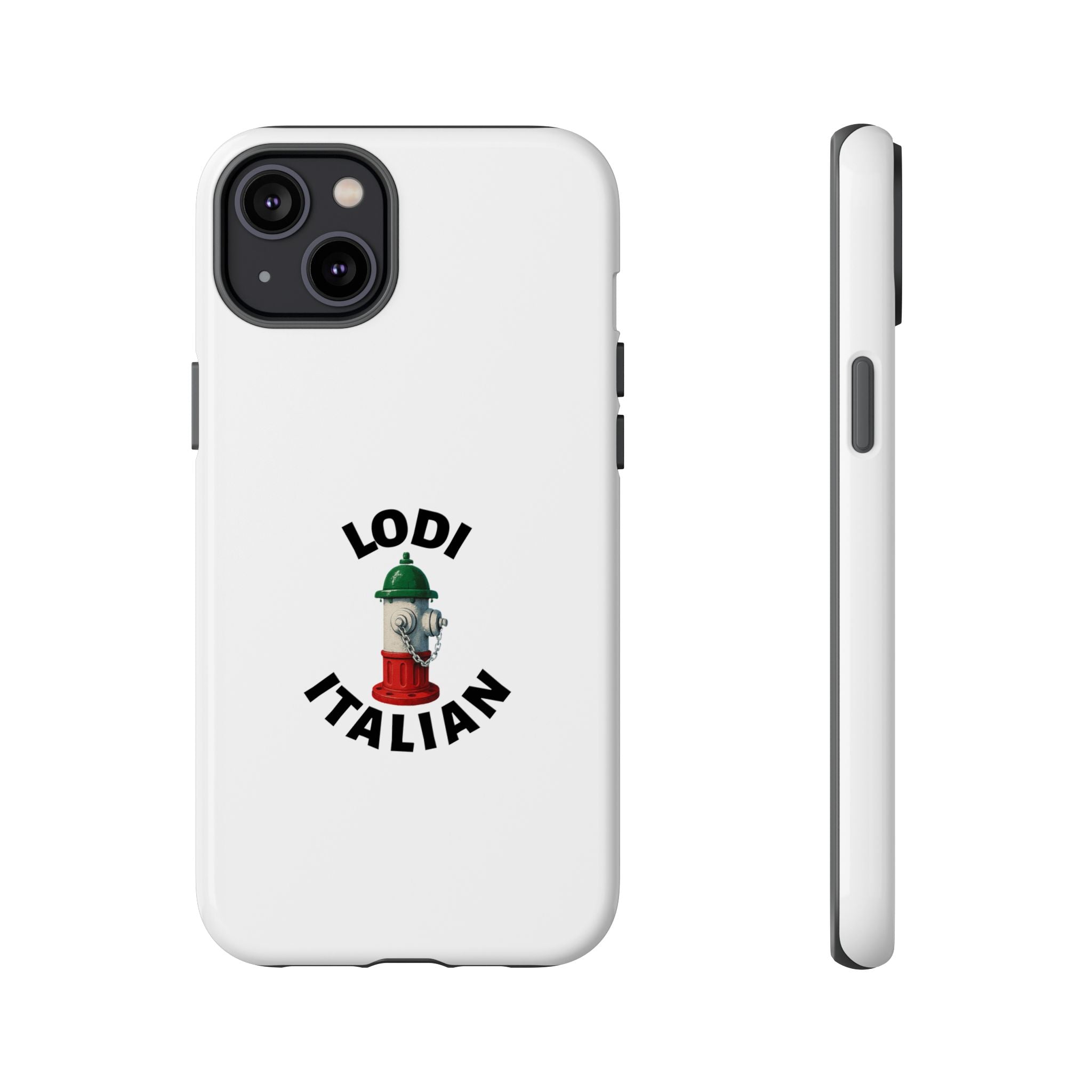 Lodi Italian White Phone Case, Urban Style Phone Cover, Tough Smartphone Case, Gift for Italian Heritage, Fun Streetwear Accessories