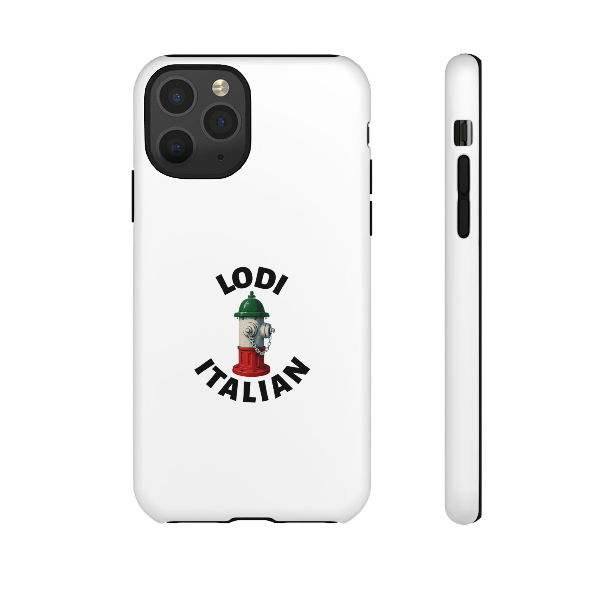 Lodi Italian White Phone Case, Urban Style Phone Cover, Tough Smartphone Case, Gift for Italian Heritage, Fun Streetwear Accessories