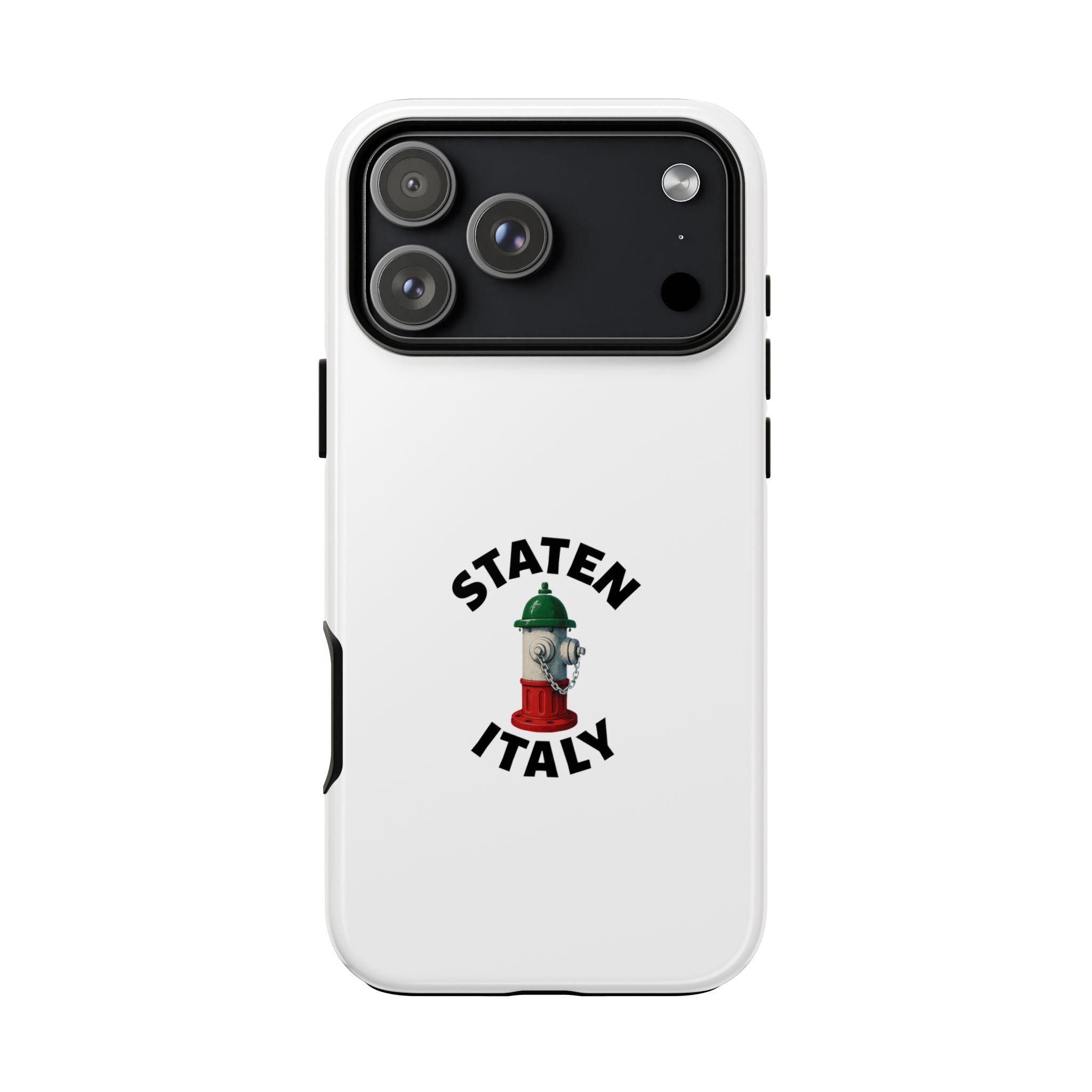 Staten Italy White Phone Case, Urban Style Phone Cover, Tough Smartphone Case, Gift for Italian Heritage, Fun Streetwear Accessories