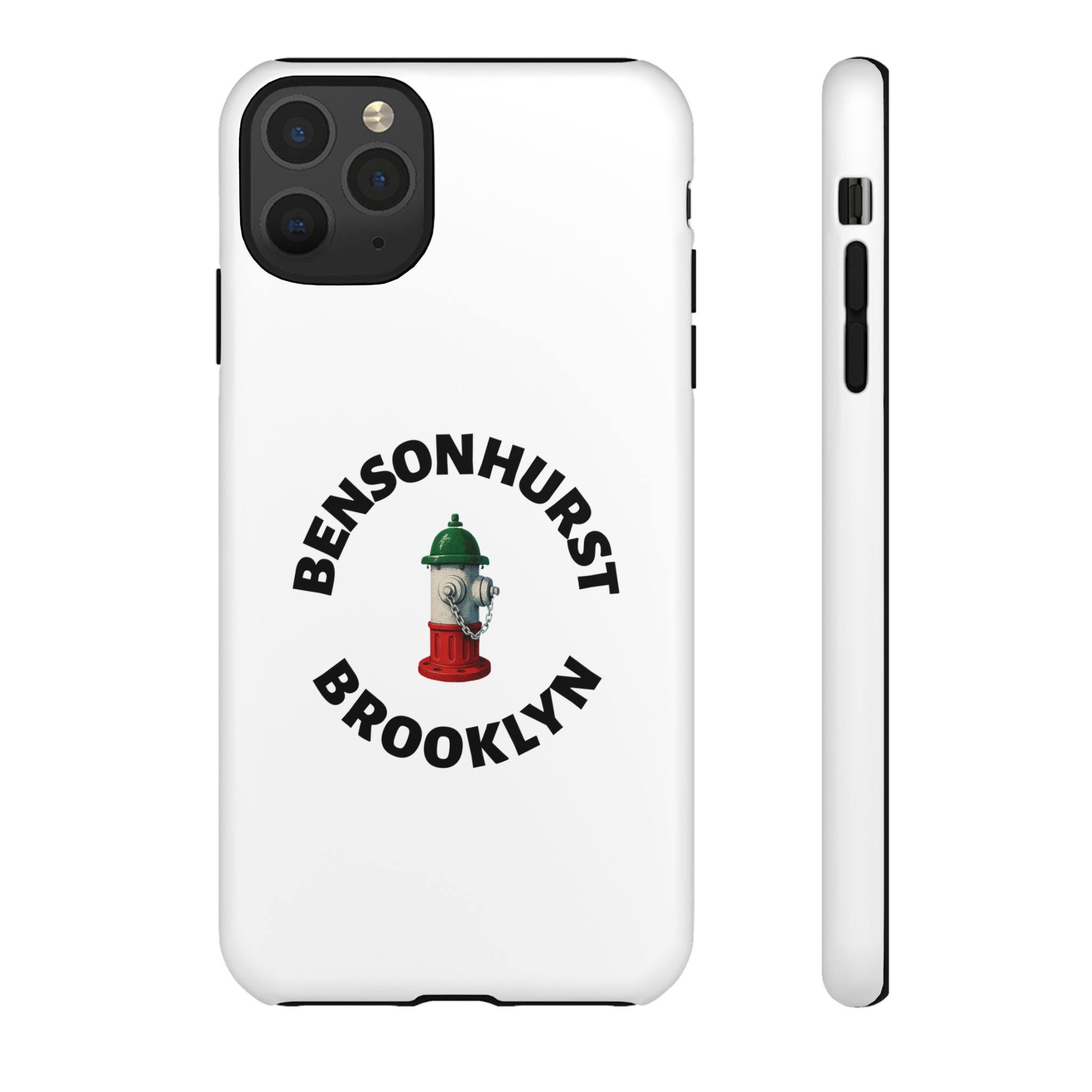 Bensonhurst Brooklyn White Phone Case, Urban Style Phone Cover, Tough Smartphone Case, Gift for Italian Heritage, Fun Streetwear Accessories