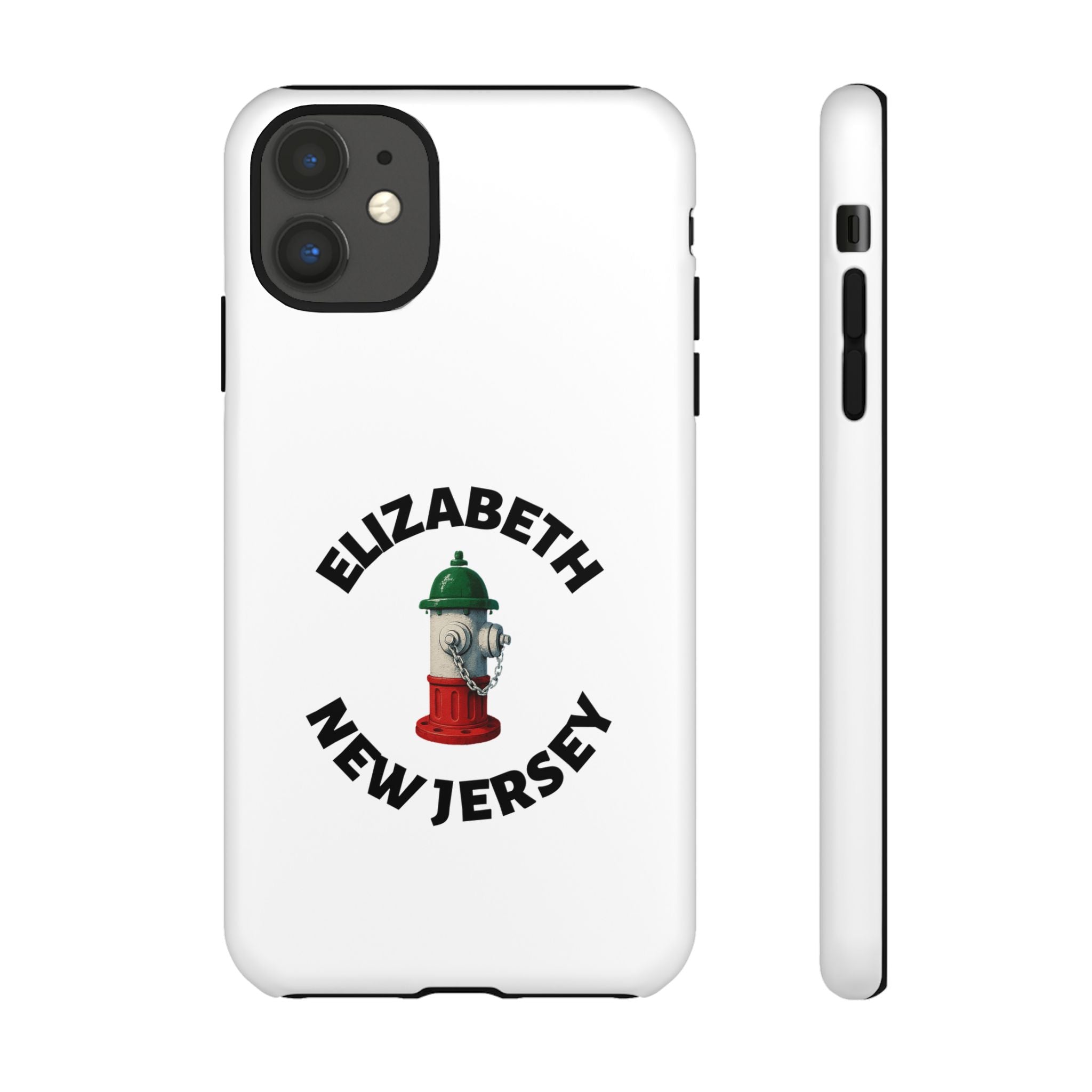 Elizabeth New Jersey White Phone Case, Urban Style Phone Cover, Tough Smartphone Case, Gift for Italian Heritage, Fun Streetwear Accessories