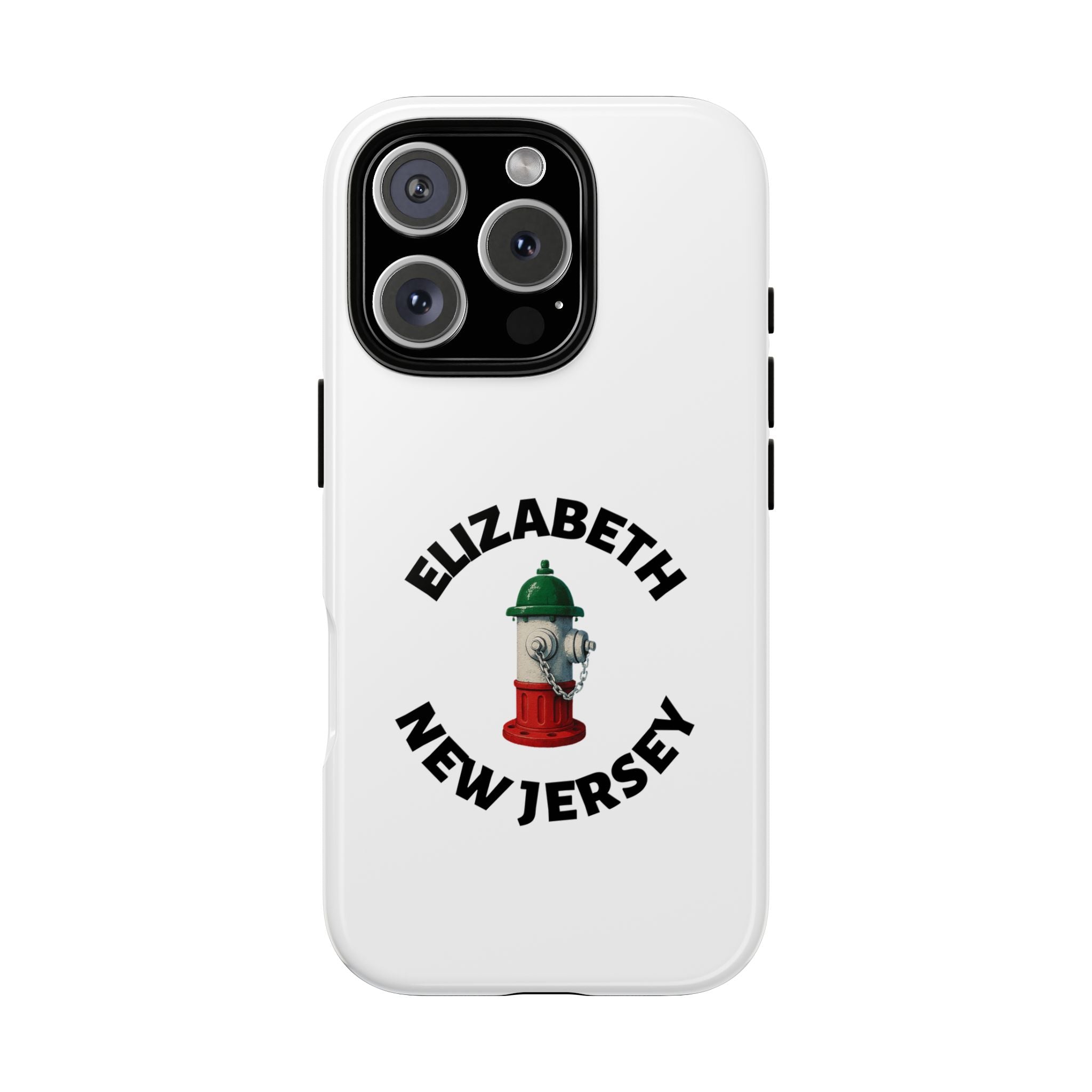 Elizabeth New Jersey White Phone Case, Urban Style Phone Cover, Tough Smartphone Case, Gift for Italian Heritage, Fun Streetwear Accessories