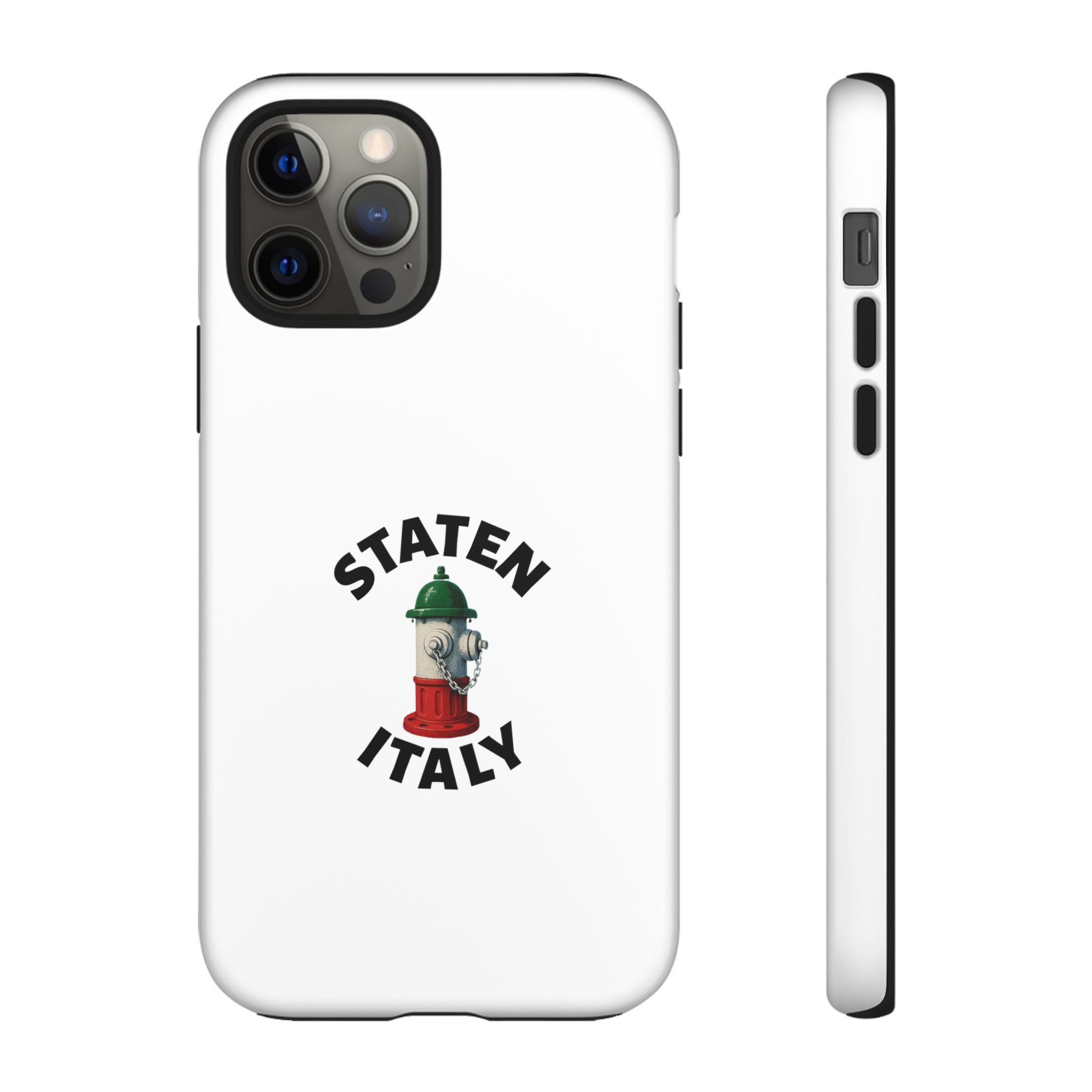 Staten Italy White Phone Case, Urban Style Phone Cover, Tough Smartphone Case, Gift for Italian Heritage, Fun Streetwear Accessories
