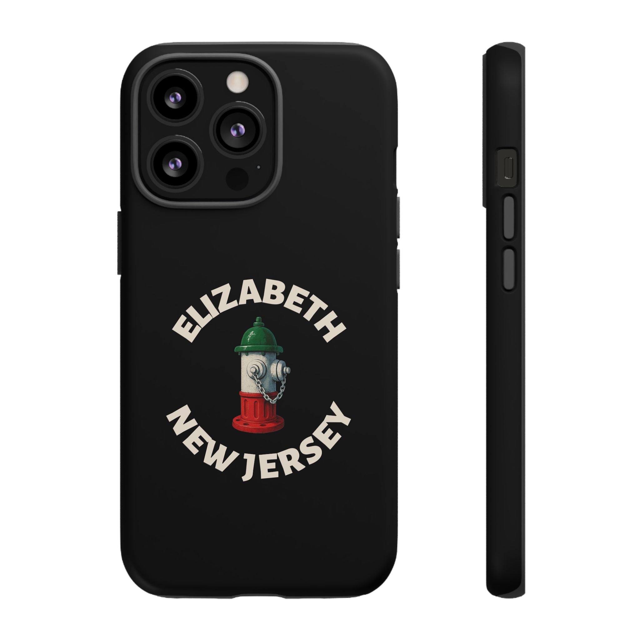 Elizabeth New Jersey Black Phone Case, Tough Cases for iPhone, Gift for Italians, Stylish Phone Cover, Unique Phone Accessory