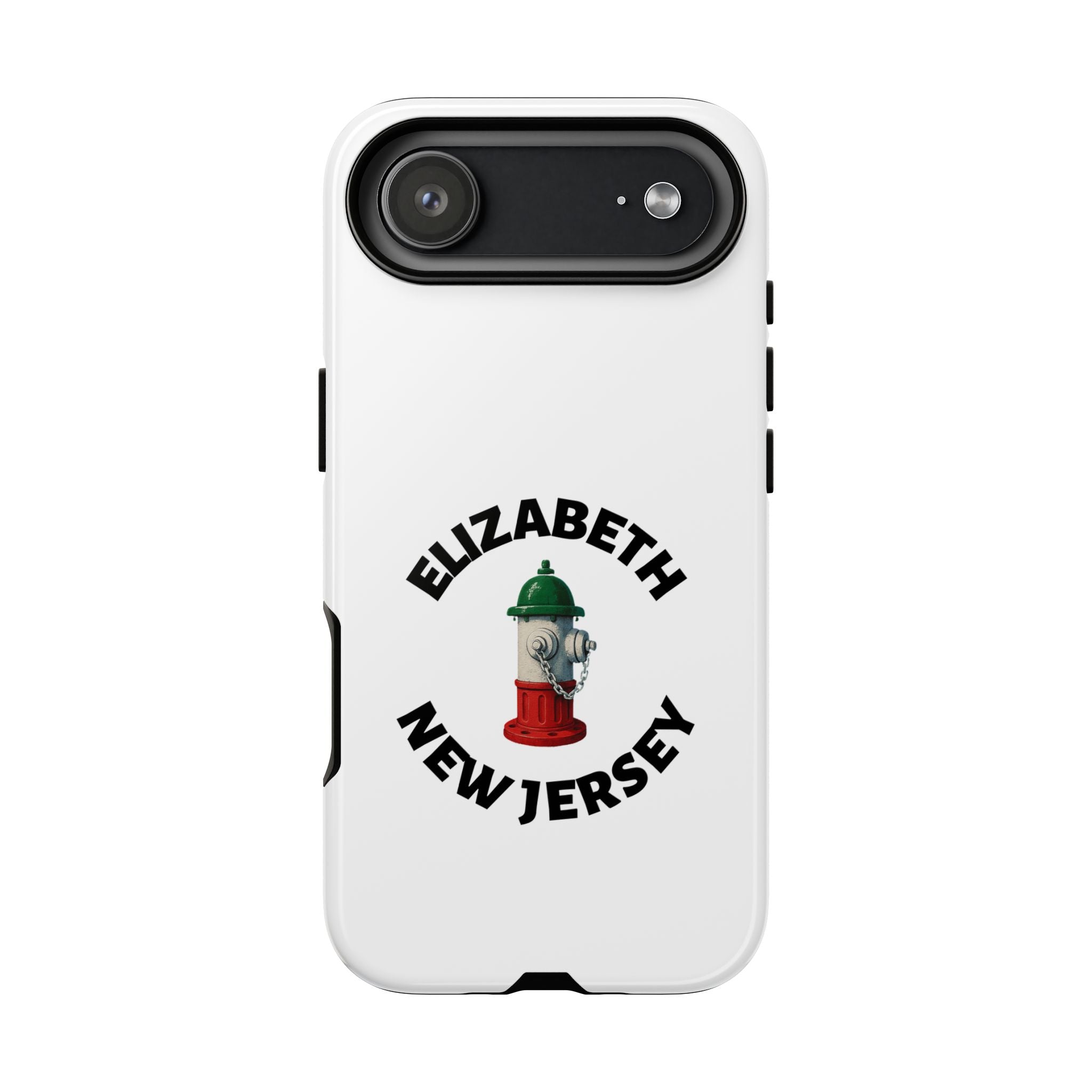 Elizabeth New Jersey White Phone Case, Urban Style Phone Cover, Tough Smartphone Case, Gift for Italian Heritage, Fun Streetwear Accessories