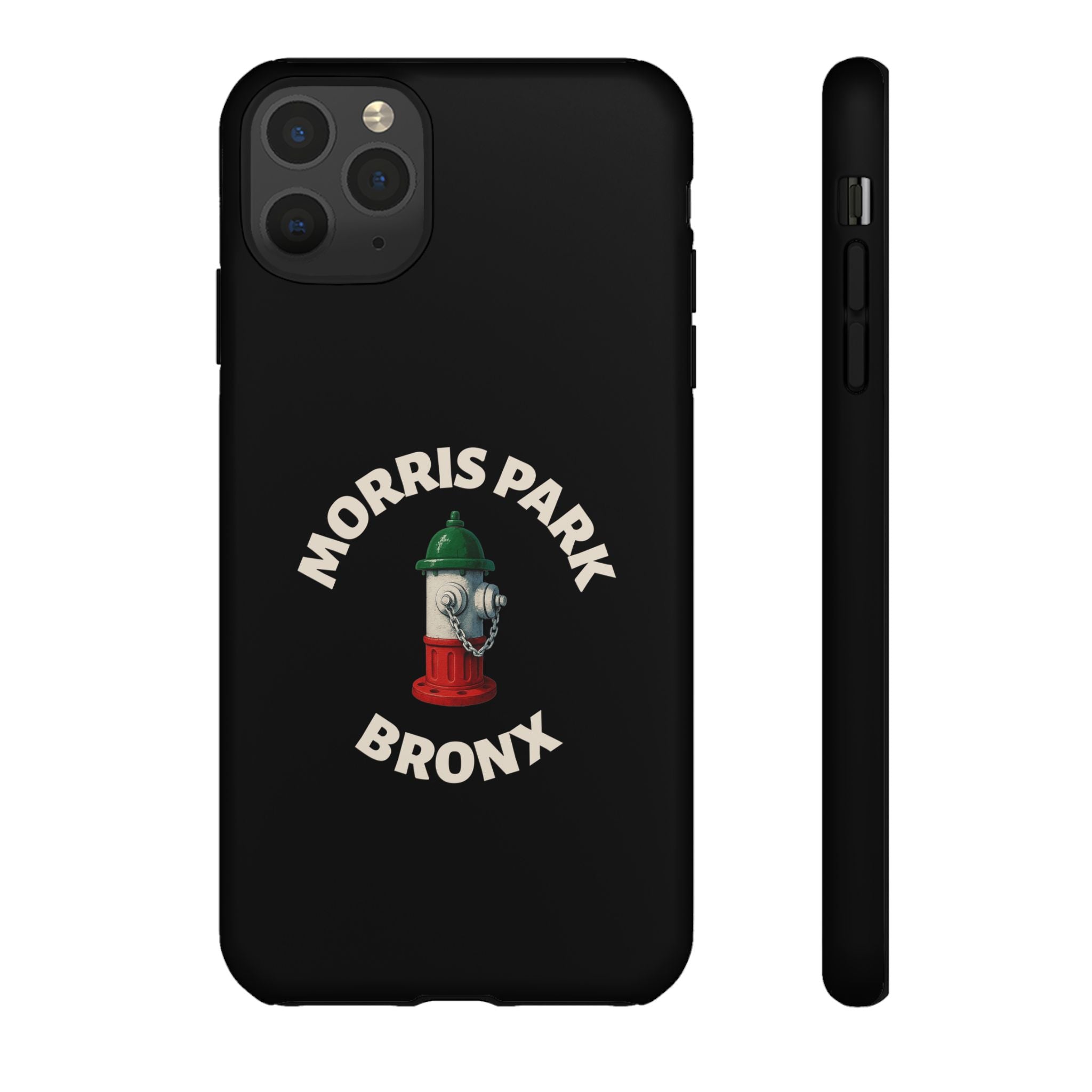 Morris Park Bronx Black Phone Case, Tough Cases for iPhone, Gift for Italians, Stylish Phone Cover, Unique Phone Accessory