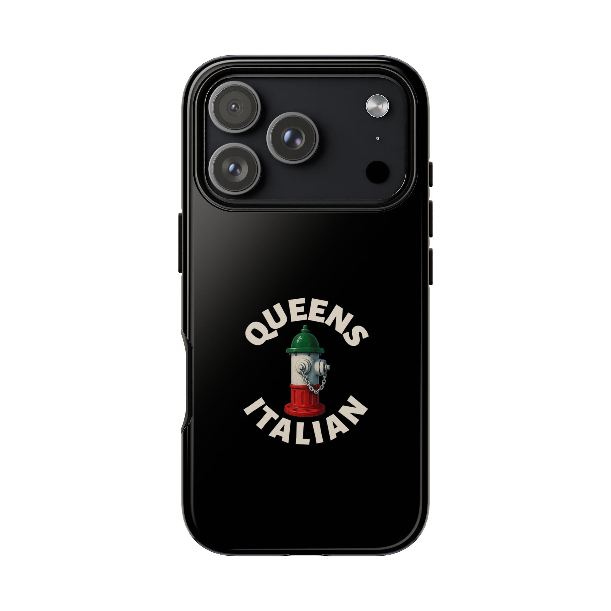 Queens Italian Black Phone Case, Tough Cases for iPhone, Gift for Italians, Stylish Phone Cover, Unique Phone Accessory