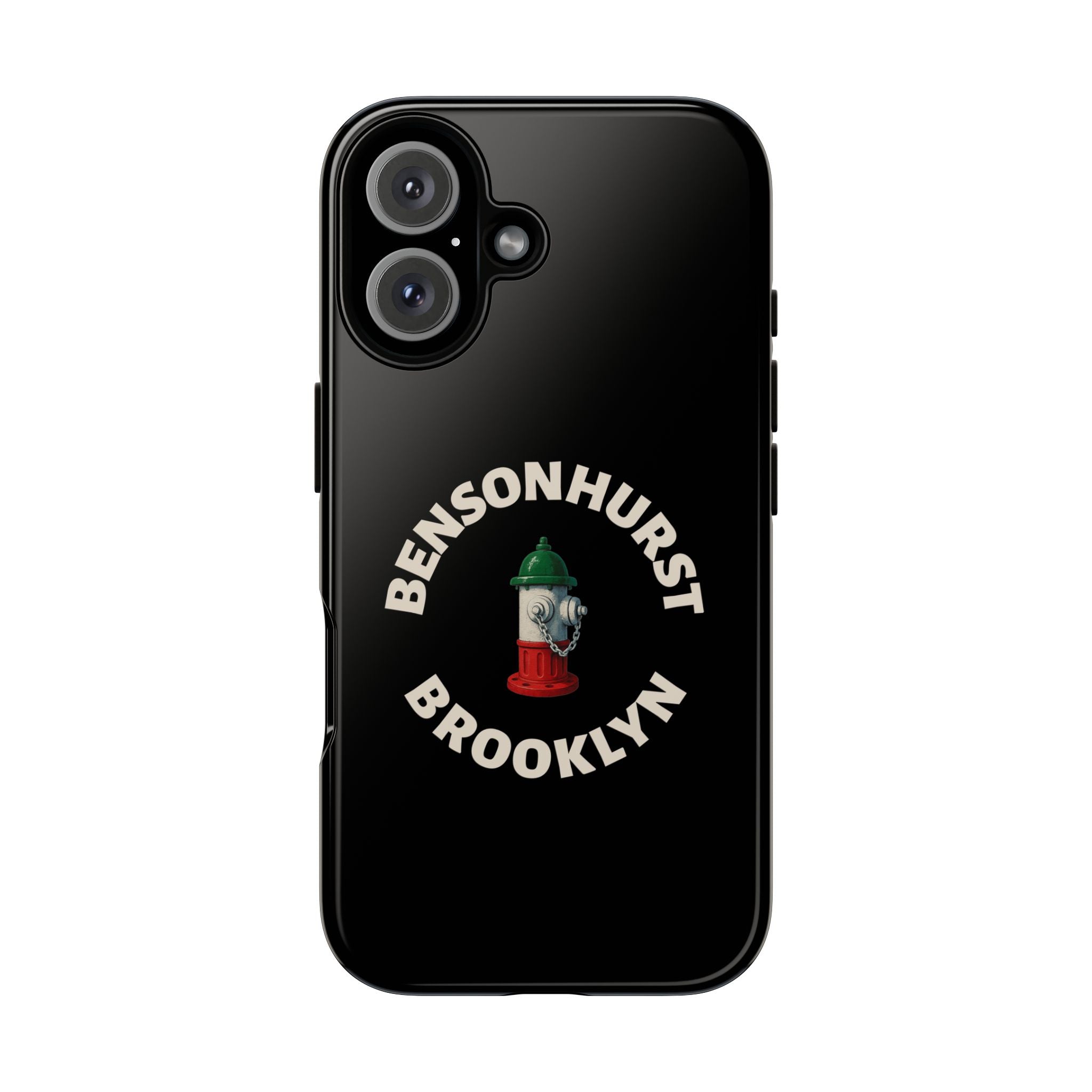 Bensonhurst Brooklyn Black Phone Case, Tough Cases for iPhone, Gift for Italians, Stylish Phone Cover, Unique Phone Accessory