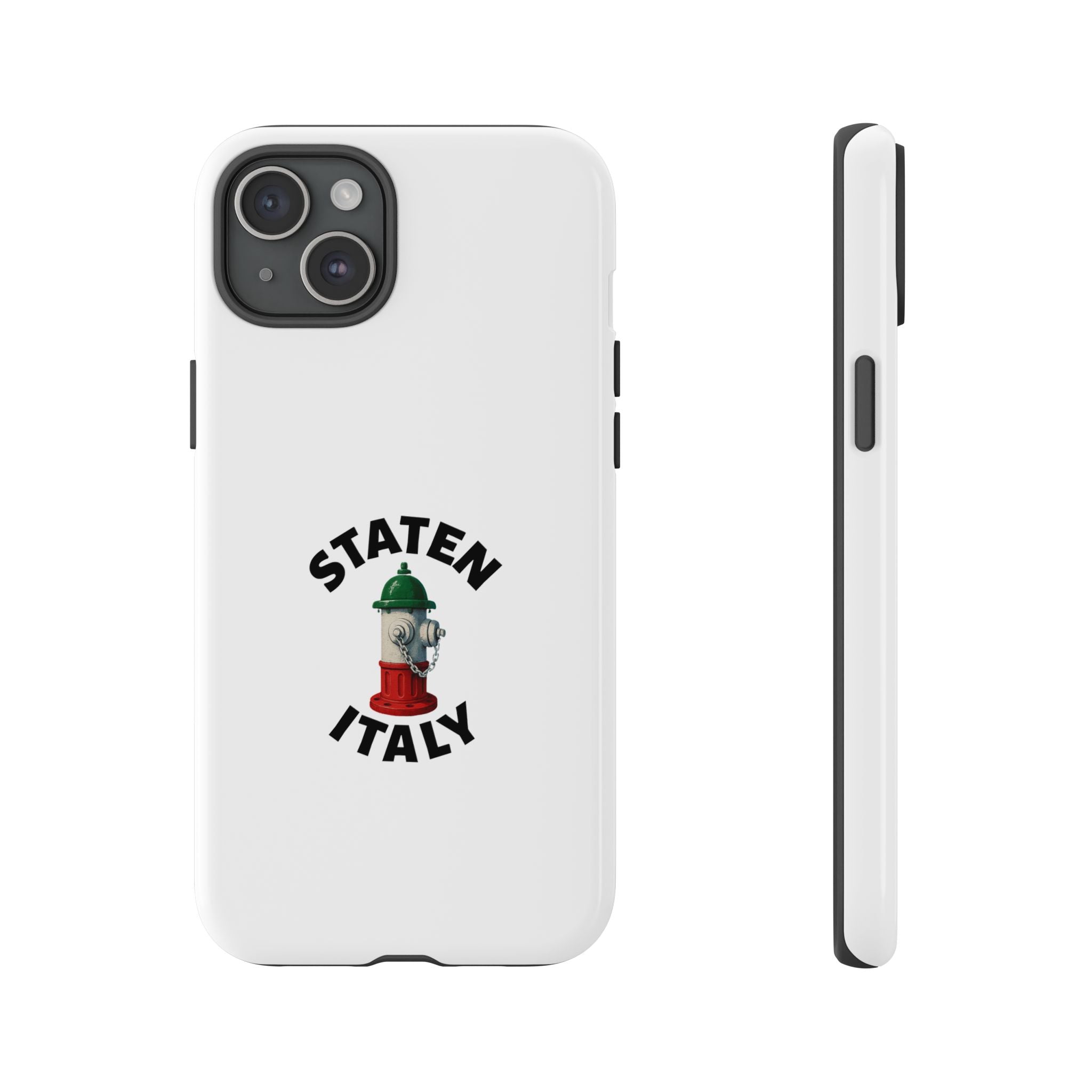 Staten Italy White Phone Case, Urban Style Phone Cover, Tough Smartphone Case, Gift for Italian Heritage, Fun Streetwear Accessories