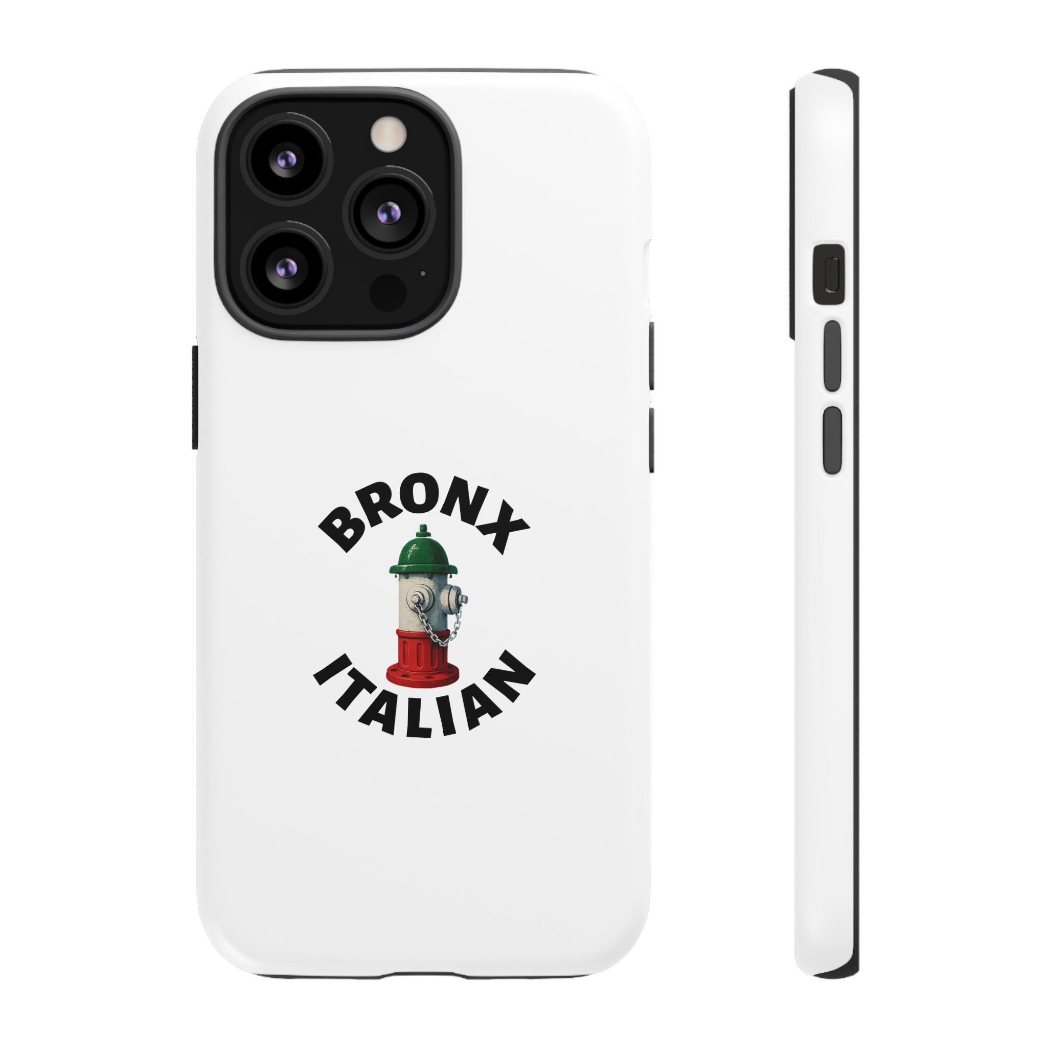 Bronx Italian White Phone Case, Urban Style Phone Cover, Tough Smartphone Case, Gift for Italian Heritage, Fun Streetwear Accessories