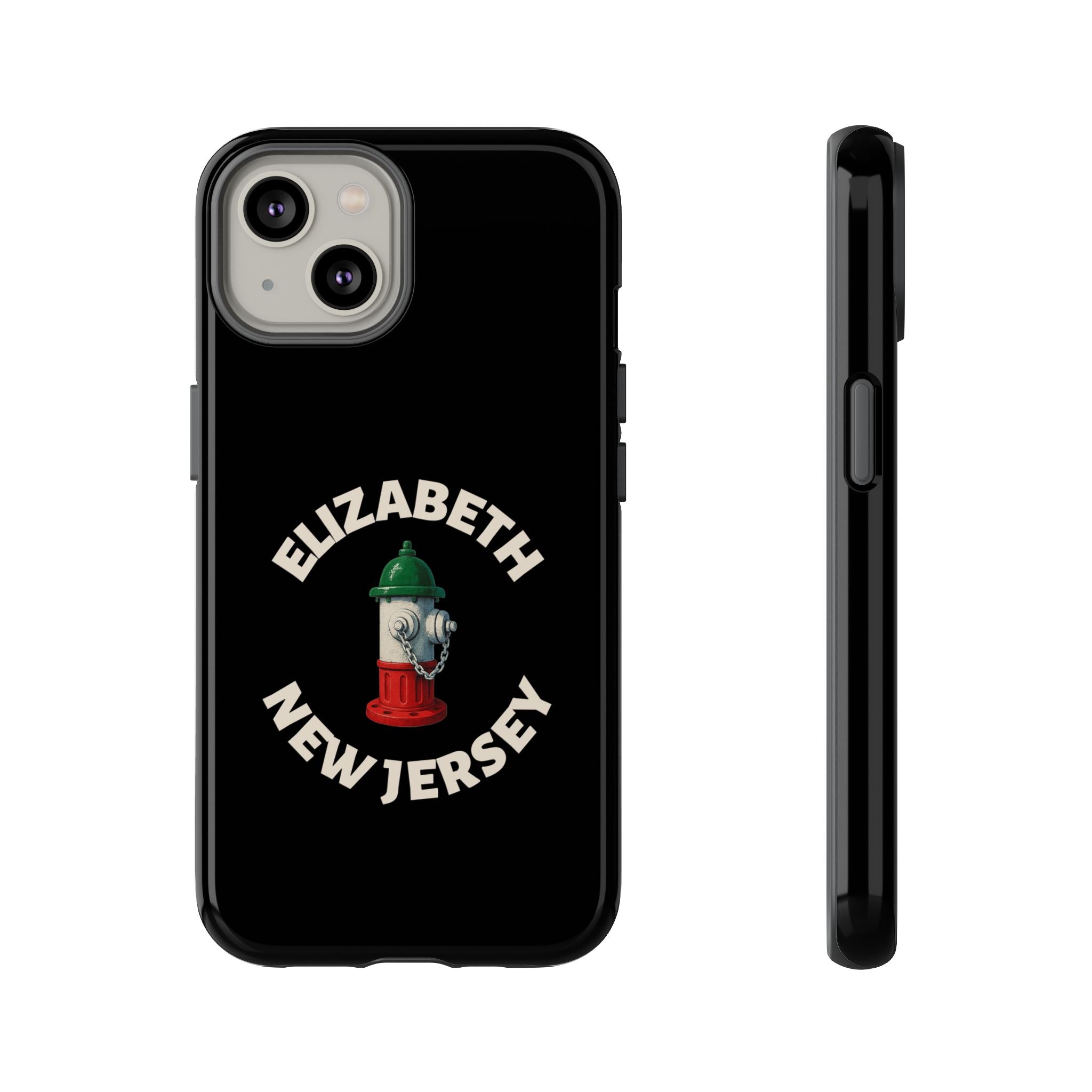 Elizabeth New Jersey Black Phone Case, Tough Cases for iPhone, Gift for Italians, Stylish Phone Cover, Unique Phone Accessory