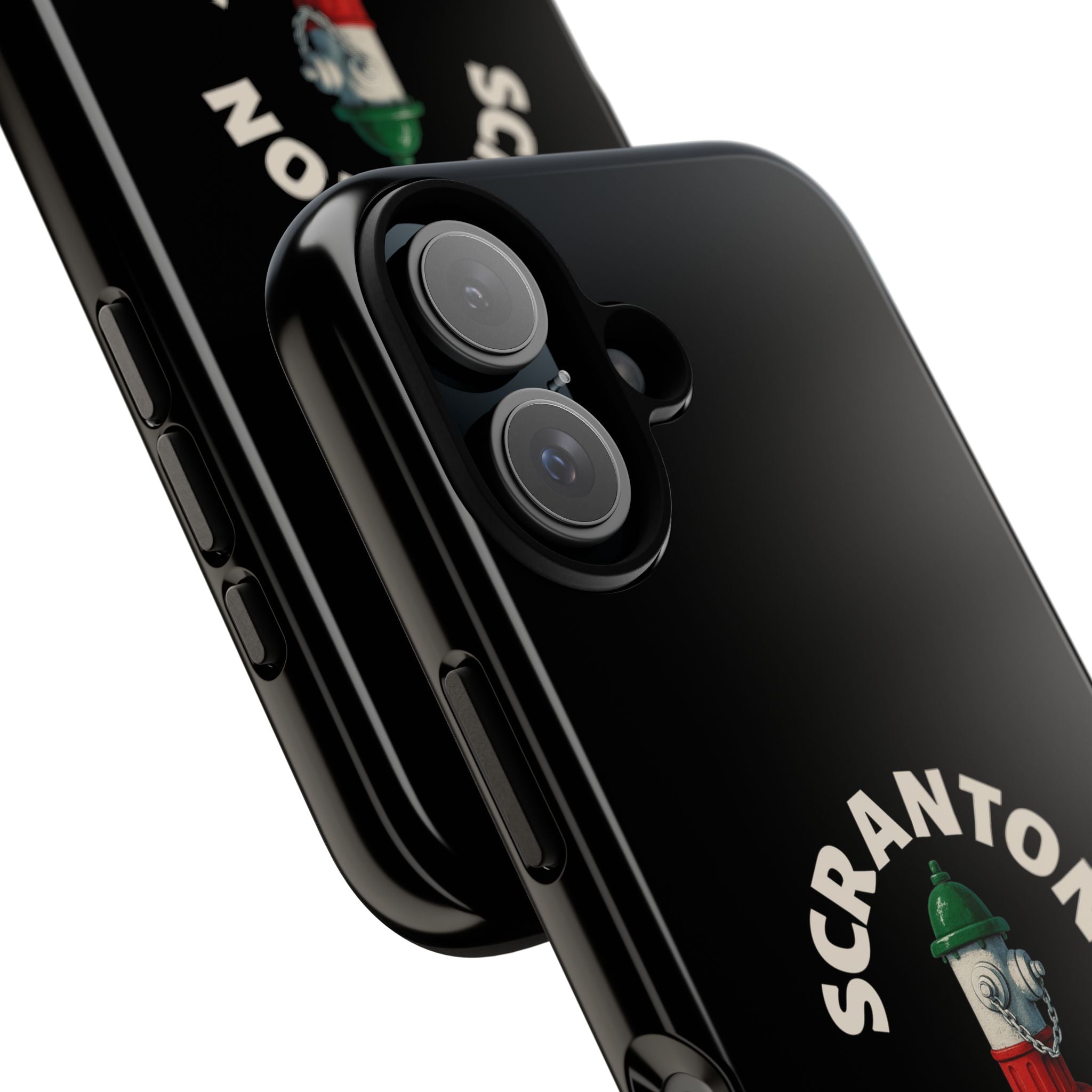 Scranton Italian Black Phone Case, Tough Cases for iPhone, Gift for Italians, Stylish Phone Cover, Unique Phone Accessory