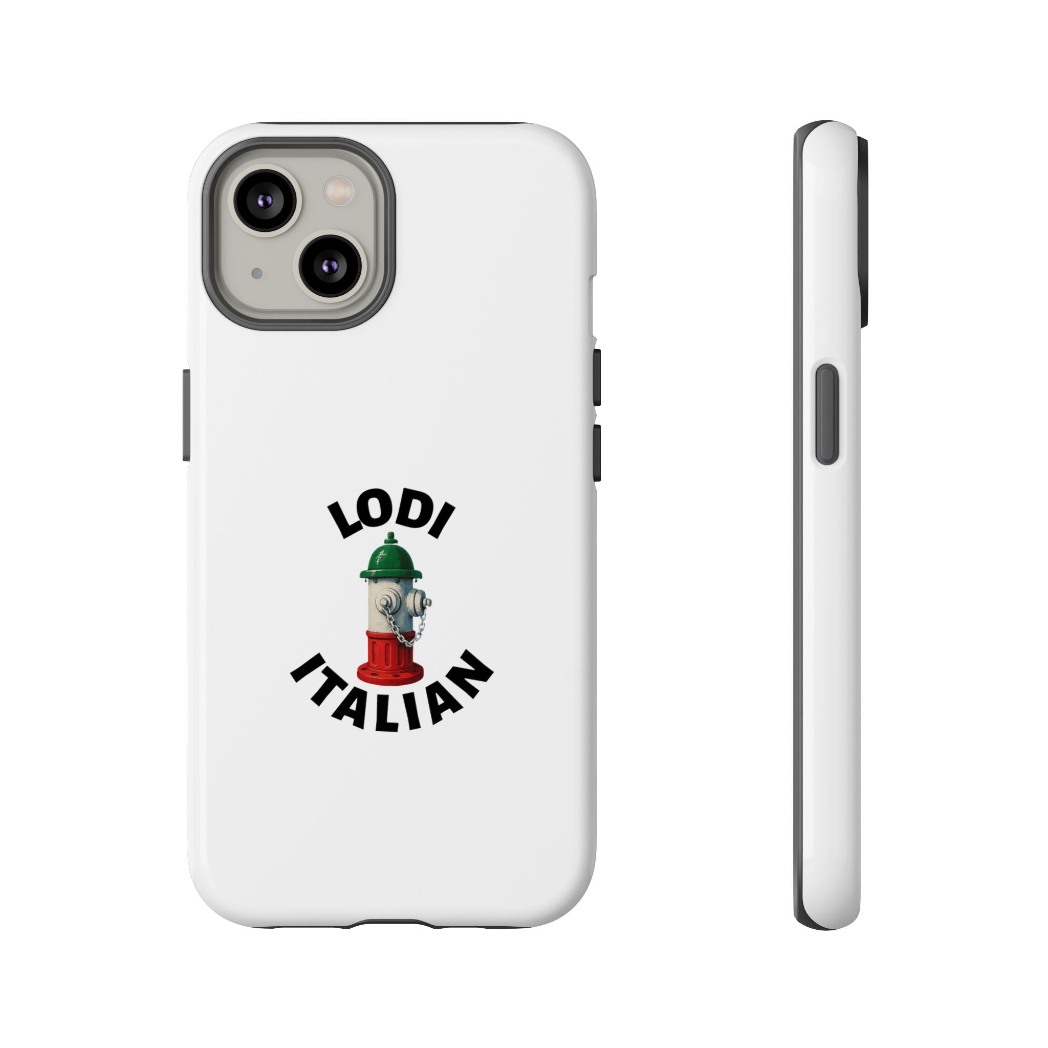 Lodi Italian White Phone Case, Urban Style Phone Cover, Tough Smartphone Case, Gift for Italian Heritage, Fun Streetwear Accessories