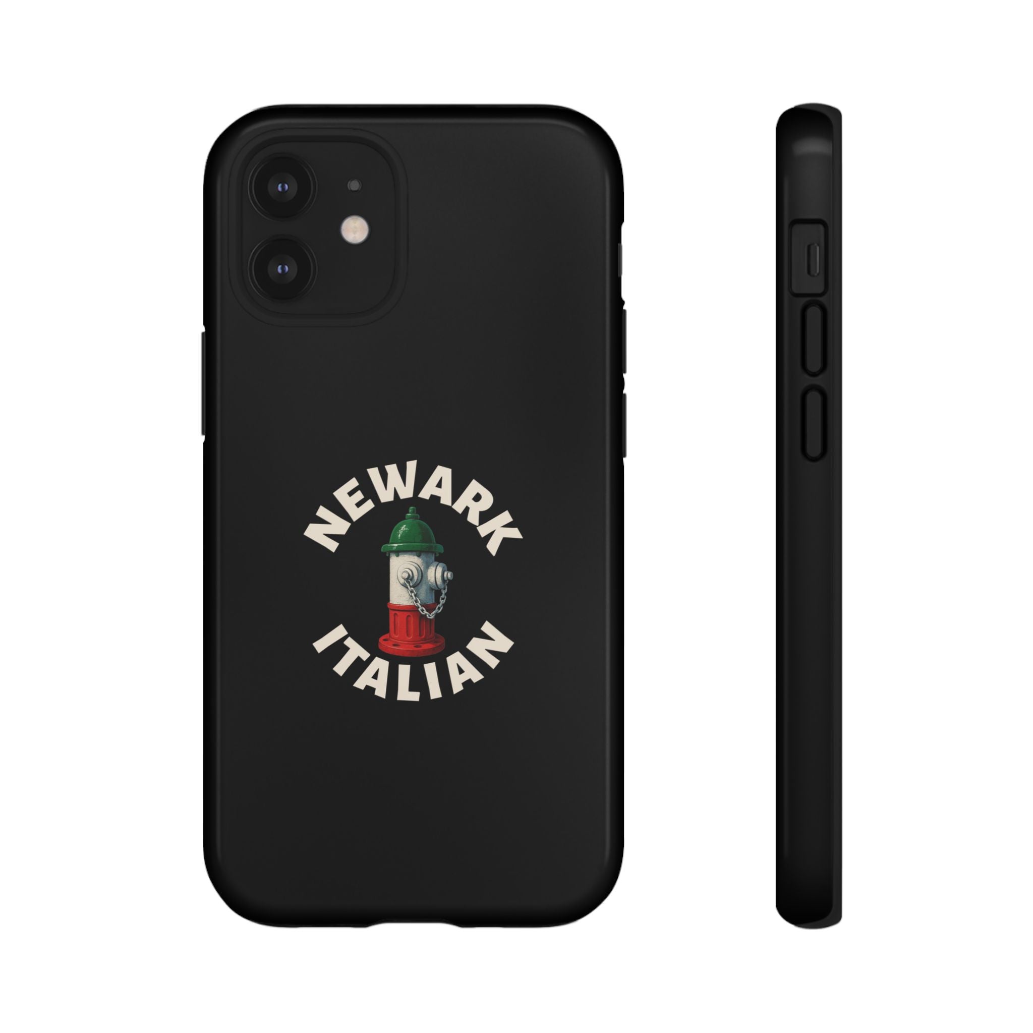 Newark Italian Black Phone Case, Tough Cases for iPhone, Gift for Italians, Stylish Phone Cover, Unique Phone Accessory