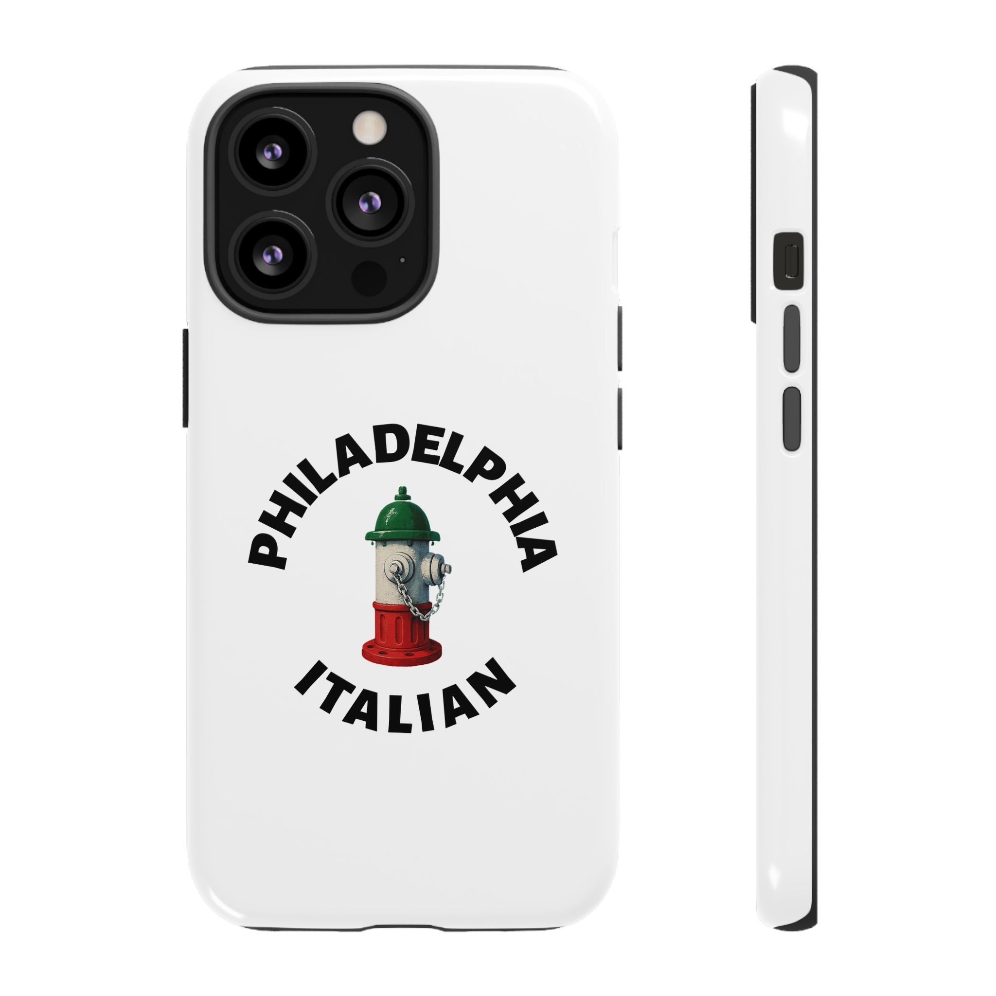 Philadelphia Italian White Phone Case, Urban Style Phone Cover, Tough Smartphone Case, Gift for Italian Heritage, Fun Streetwear Accessories