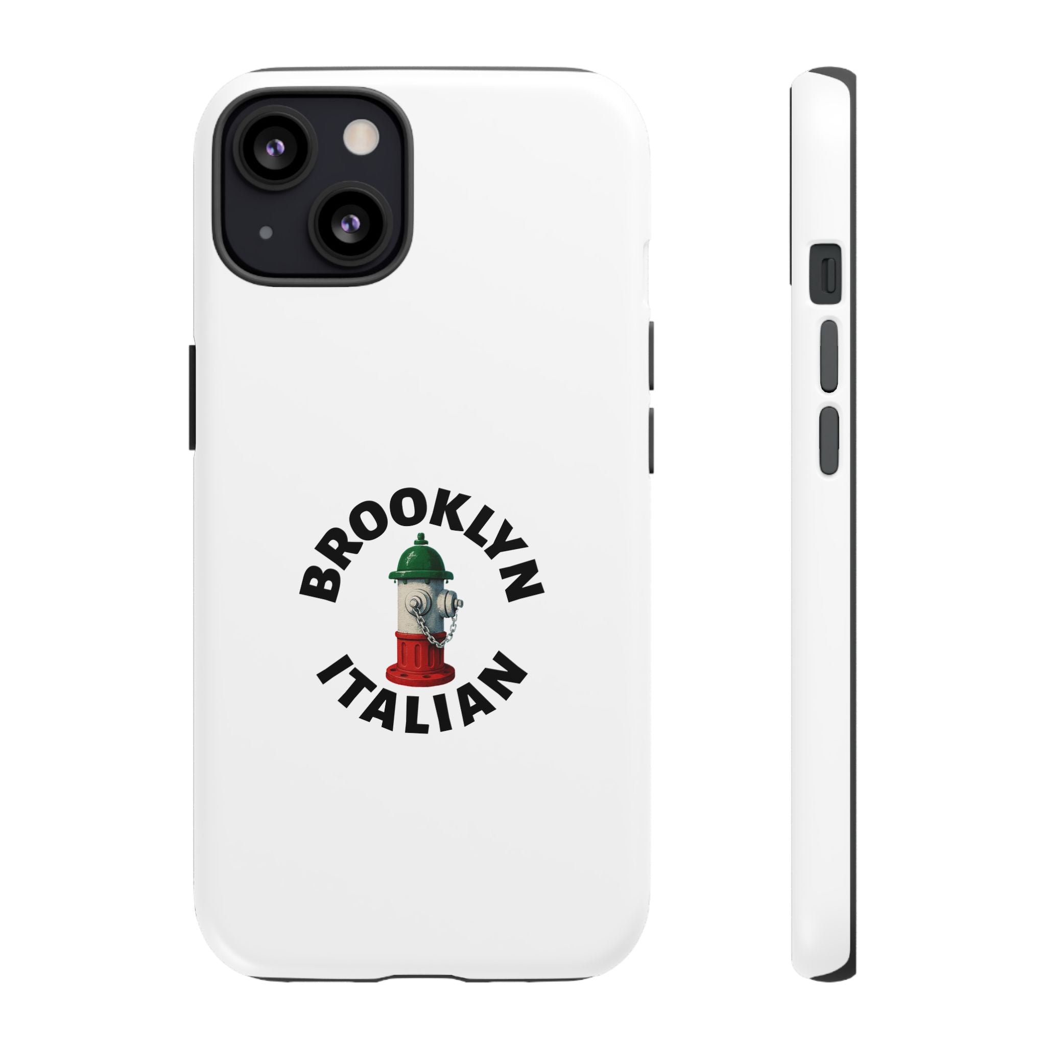 Brooklyn Italian White Phone Case, Urban Style Phone Cover, Tough Smartphone Case, Gift for Italian Heritage, Fun Streetwear Accessories