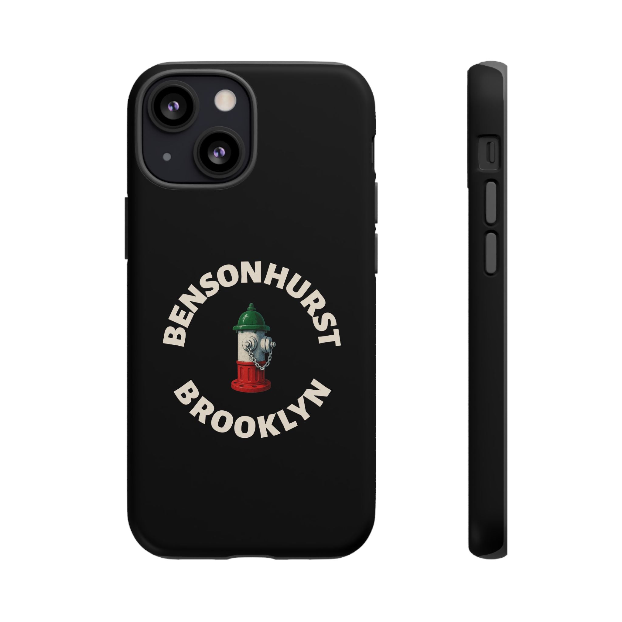 Bensonhurst Brooklyn Black Phone Case, Tough Cases for iPhone, Gift for Italians, Stylish Phone Cover, Unique Phone Accessory