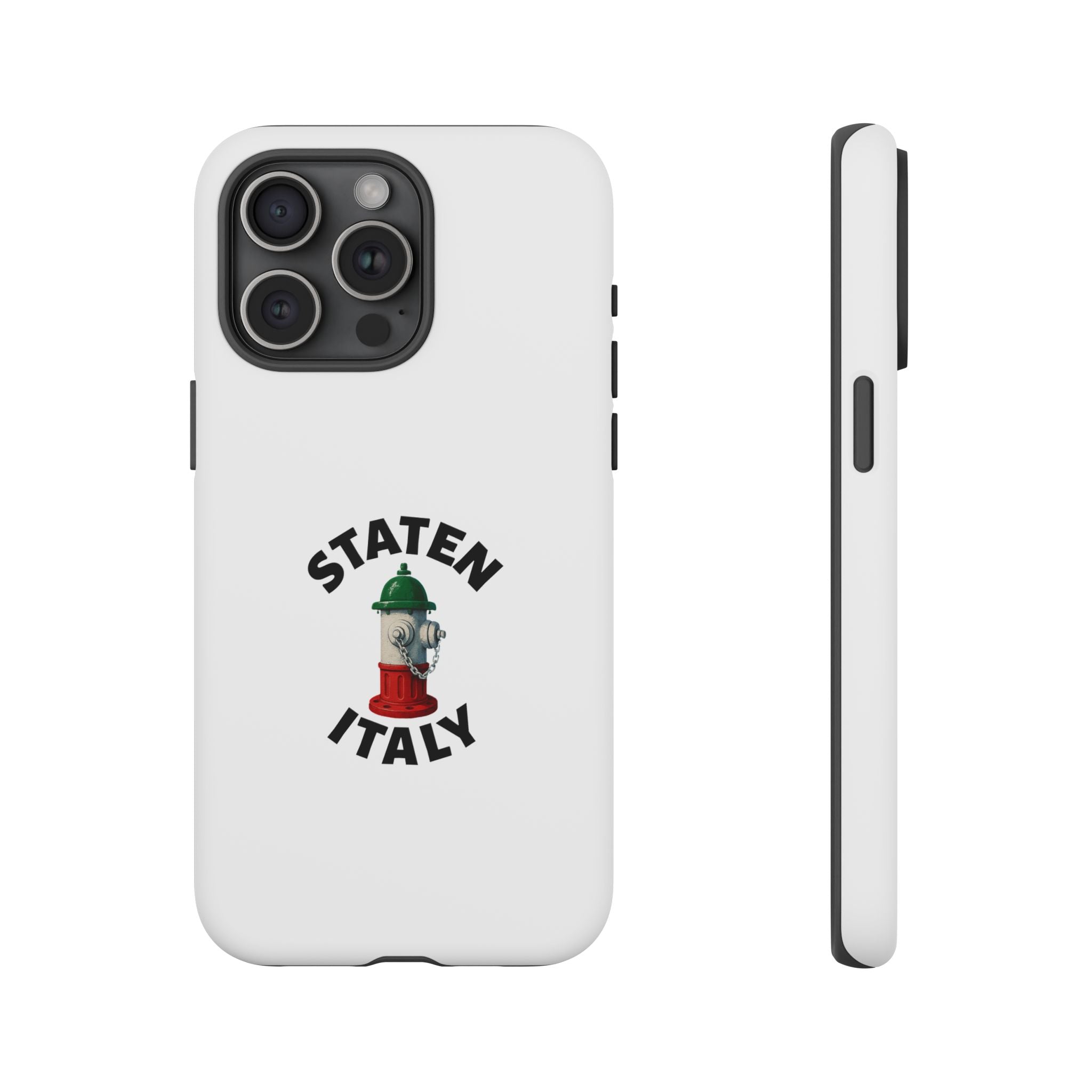 Staten Italy White Phone Case, Urban Style Phone Cover, Tough Smartphone Case, Gift for Italian Heritage, Fun Streetwear Accessories