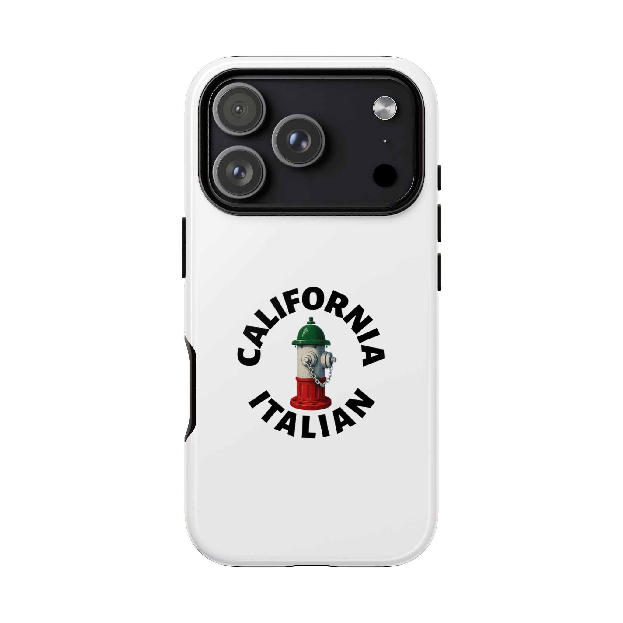 California Italian White Phone Case, Urban Style Phone Cover, Tough Smartphone Case, Gift for Italian Heritage, Fun Streetwear Accessories