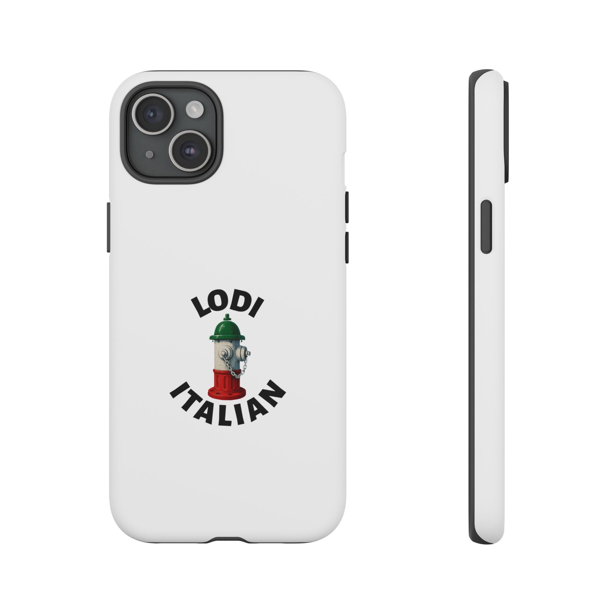 Lodi Italian White Phone Case, Urban Style Phone Cover, Tough Smartphone Case, Gift for Italian Heritage, Fun Streetwear Accessories