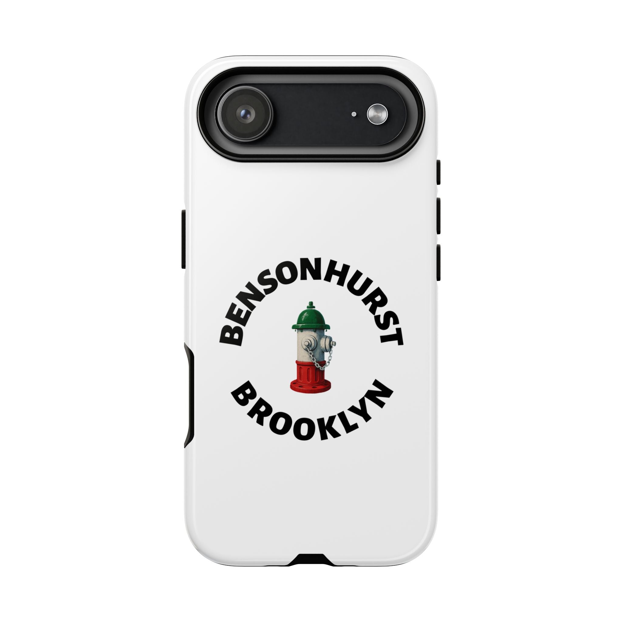 Bensonhurst Brooklyn White Phone Case, Urban Style Phone Cover, Tough Smartphone Case, Gift for Italian Heritage, Fun Streetwear Accessories
