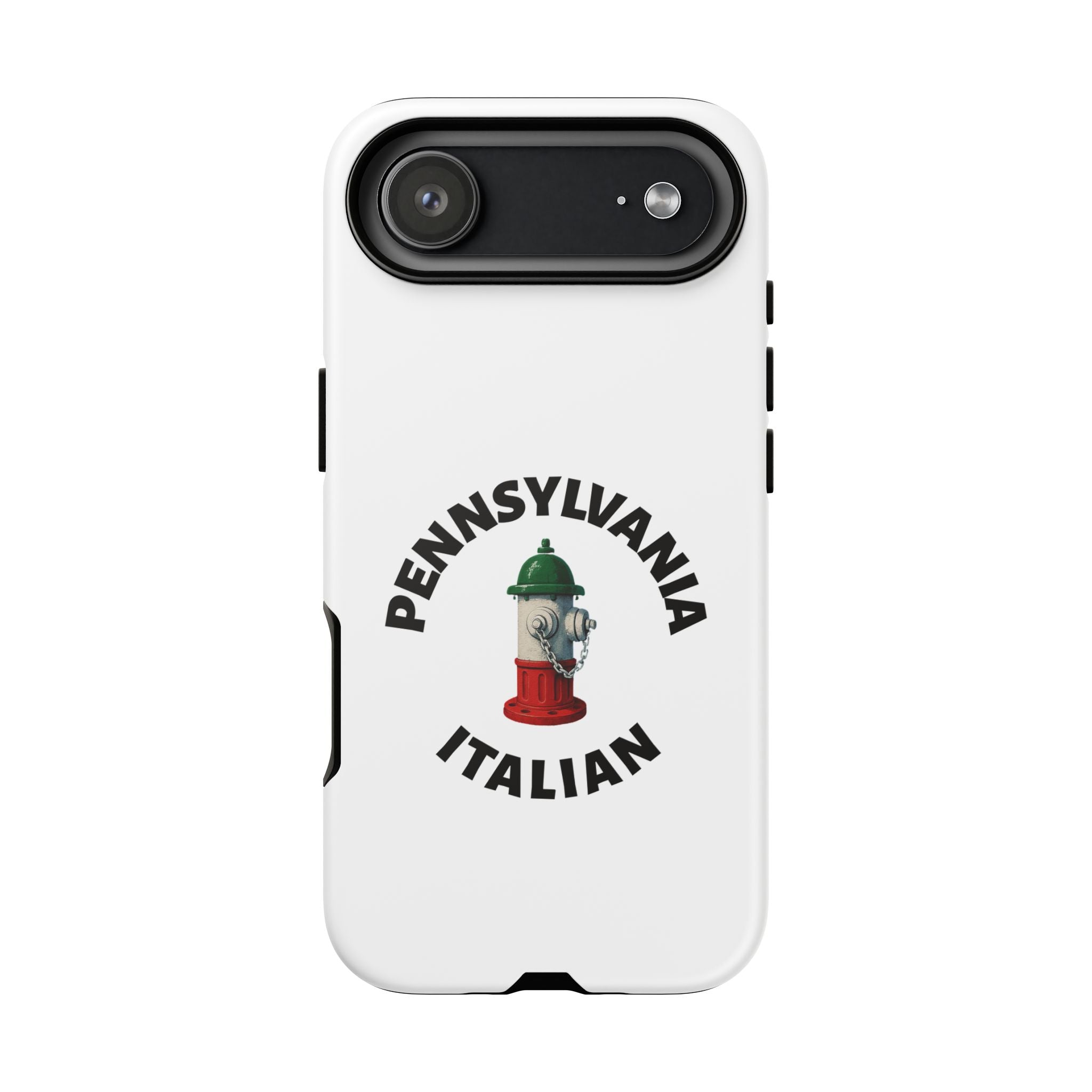 Pennsylvania Italian White Phone Case, Urban Style Phone Cover, Tough Smartphone Case, Gift for Italian Heritage, Fun Streetwear Accessories
