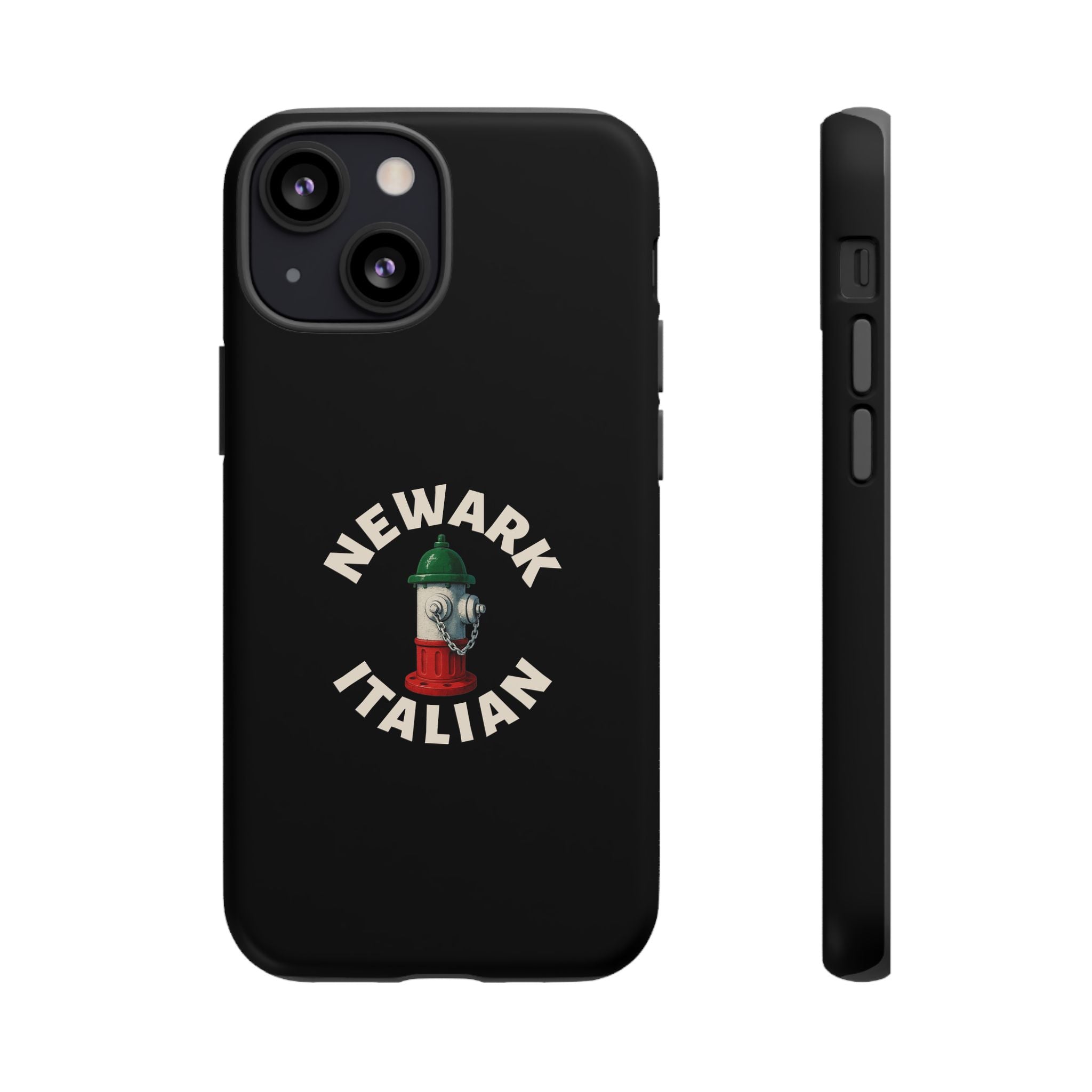 Newark Italian Black Phone Case, Tough Cases for iPhone, Gift for Italians, Stylish Phone Cover, Unique Phone Accessory