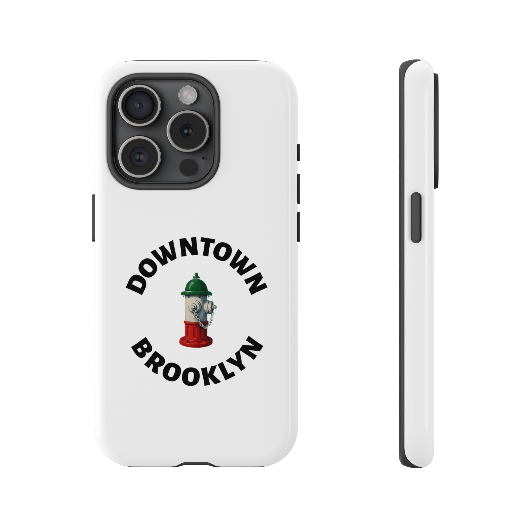 Downtown Brooklyn White Phone Case, Urban Style Phone Cover, Tough Smartphone Case, Gift for Italian Heritage, Fun Streetwear Accessories